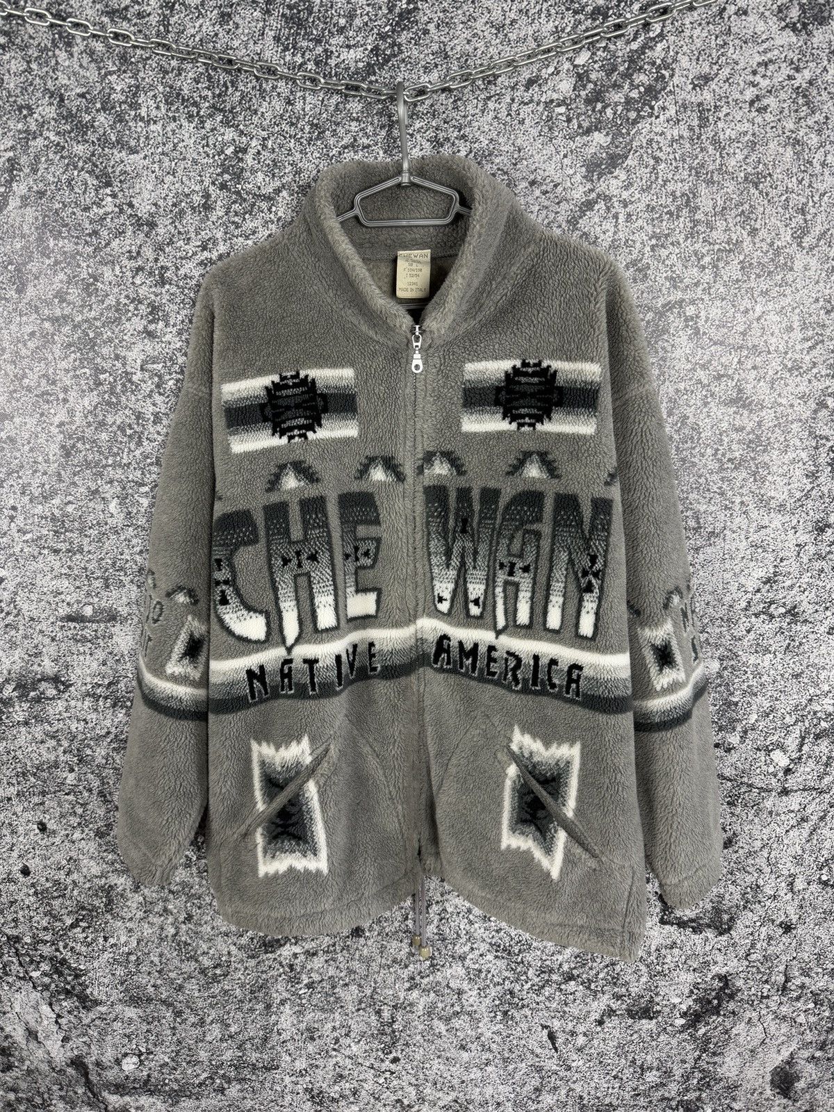 Vintage Chewan Native America Vintage Fleece Jacket Wild Life Sherpa Size US L / EU 52-54 / 3 - 1 Thumbnail