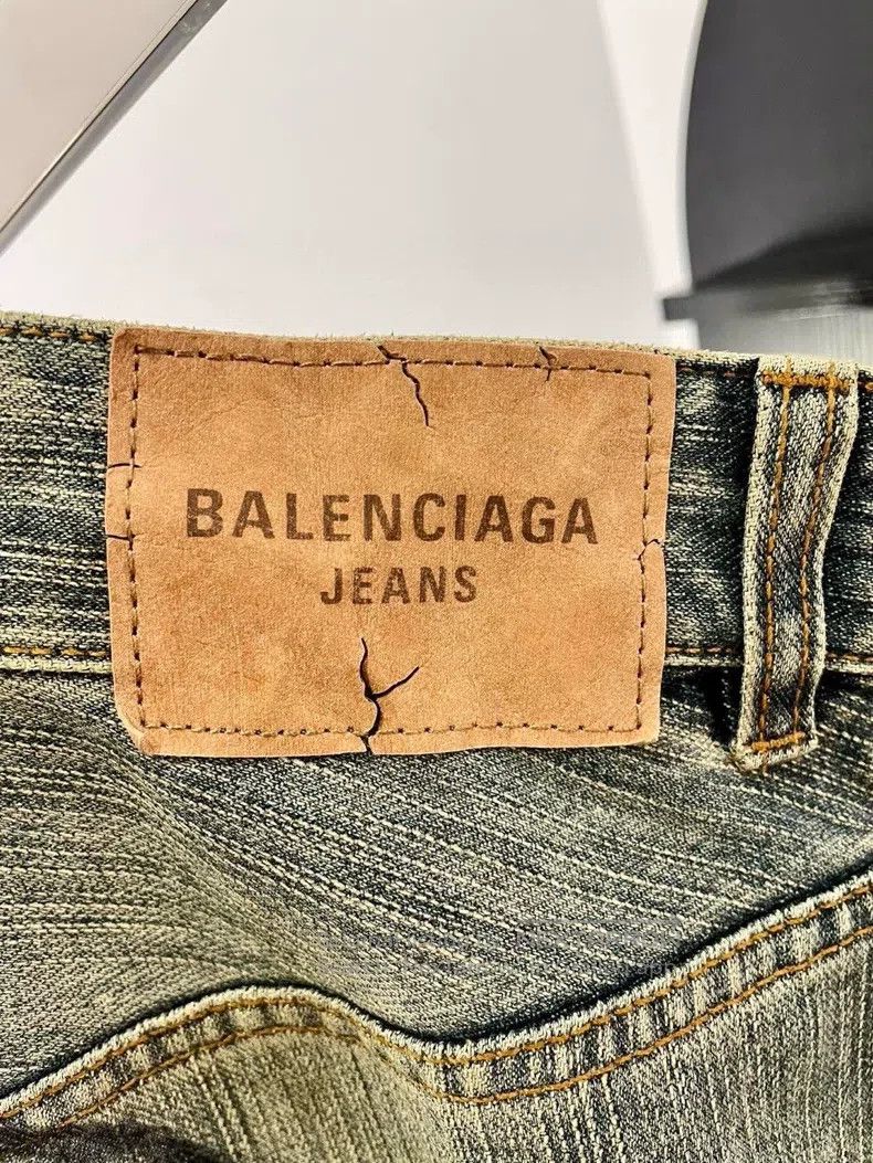 Balenciaga Balenciaga size S Logo Print Zip Pocket Long Loose Blue De Size US 27 - 4 Thumbnail