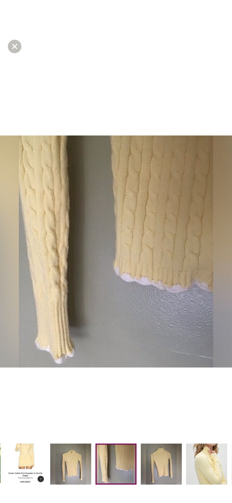 Other Carter Cable Knit Sweater Frankie’s Bikinis Vanilla Sugar Size XS / US 0-2 / IT 36-38 - 5 Thumbnail
