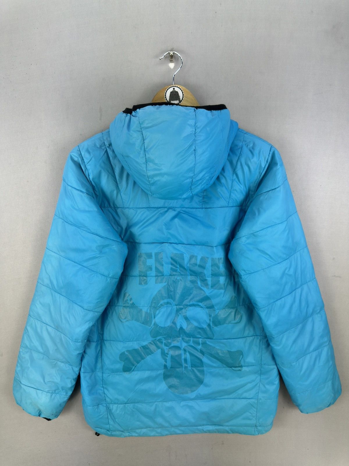 Japanese Brand Flake Big Logo Skull Light Puffer Reversible Jacket Size US S / EU 44-46 / 1 - 4 Thumbnail