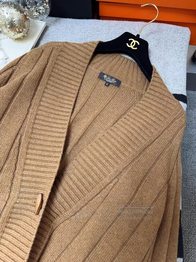 Loro Piana Loro Piana Camel Ribbed Cashmere Knit Cardigan Jacket Size S / US 4 / IT 40 - 4 Thumbnail