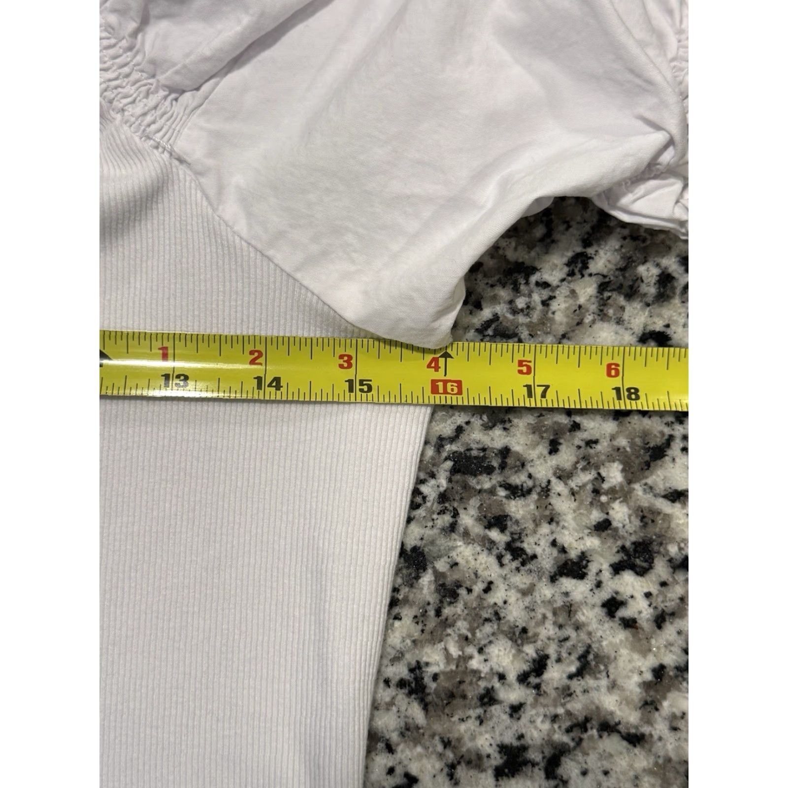 Vintage Tuckernuck Pomander Place White Livia Top XS Puff Sleeve Ribbed Tee EUC Space? Size XS / US 0-2 / IT 36-38 - 5 Thumbnail