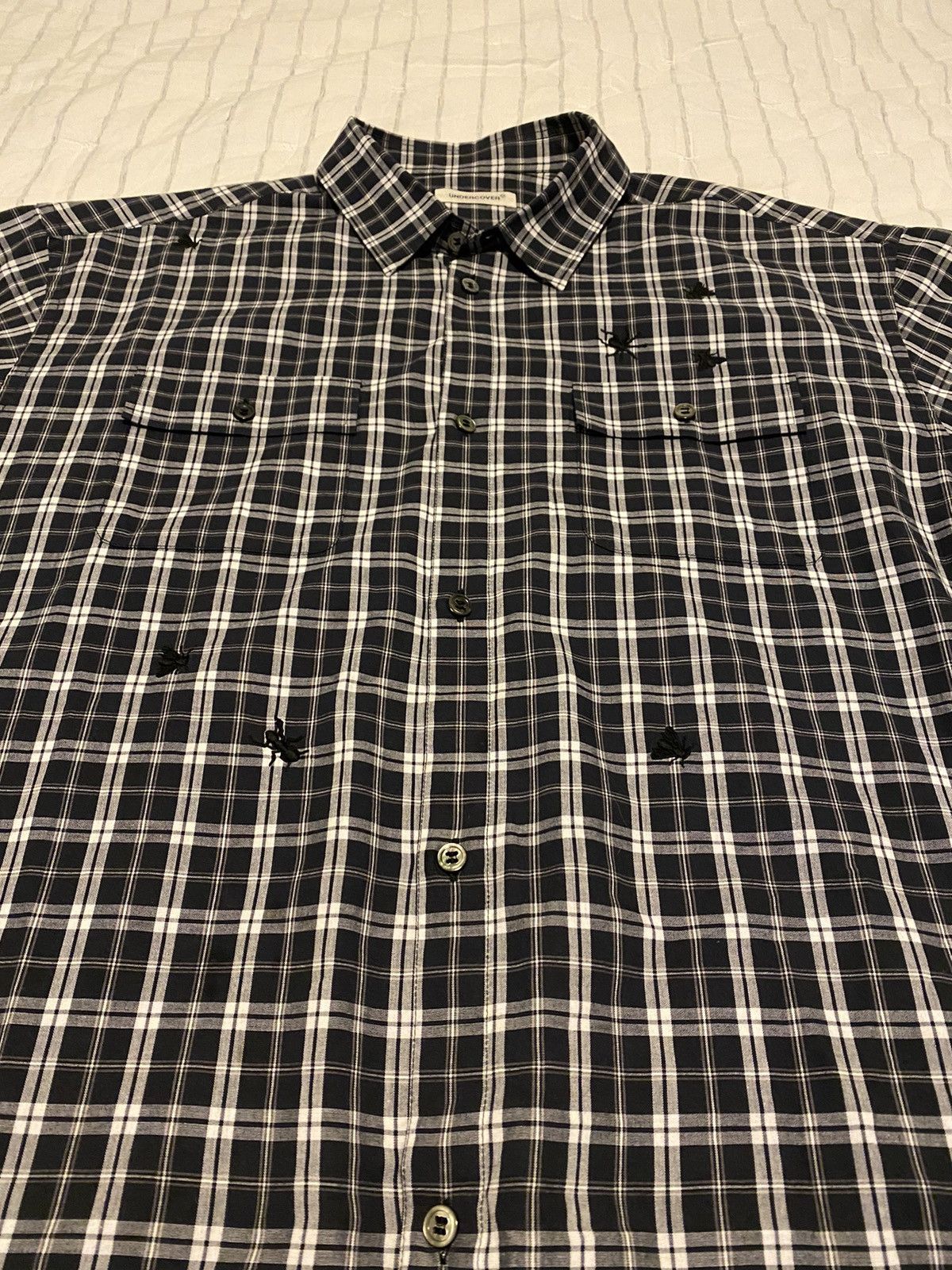 Undercover Undercover Navy Check Shirt Sz5 Size US XXL / EU 58 / 5 - 5 Thumbnail