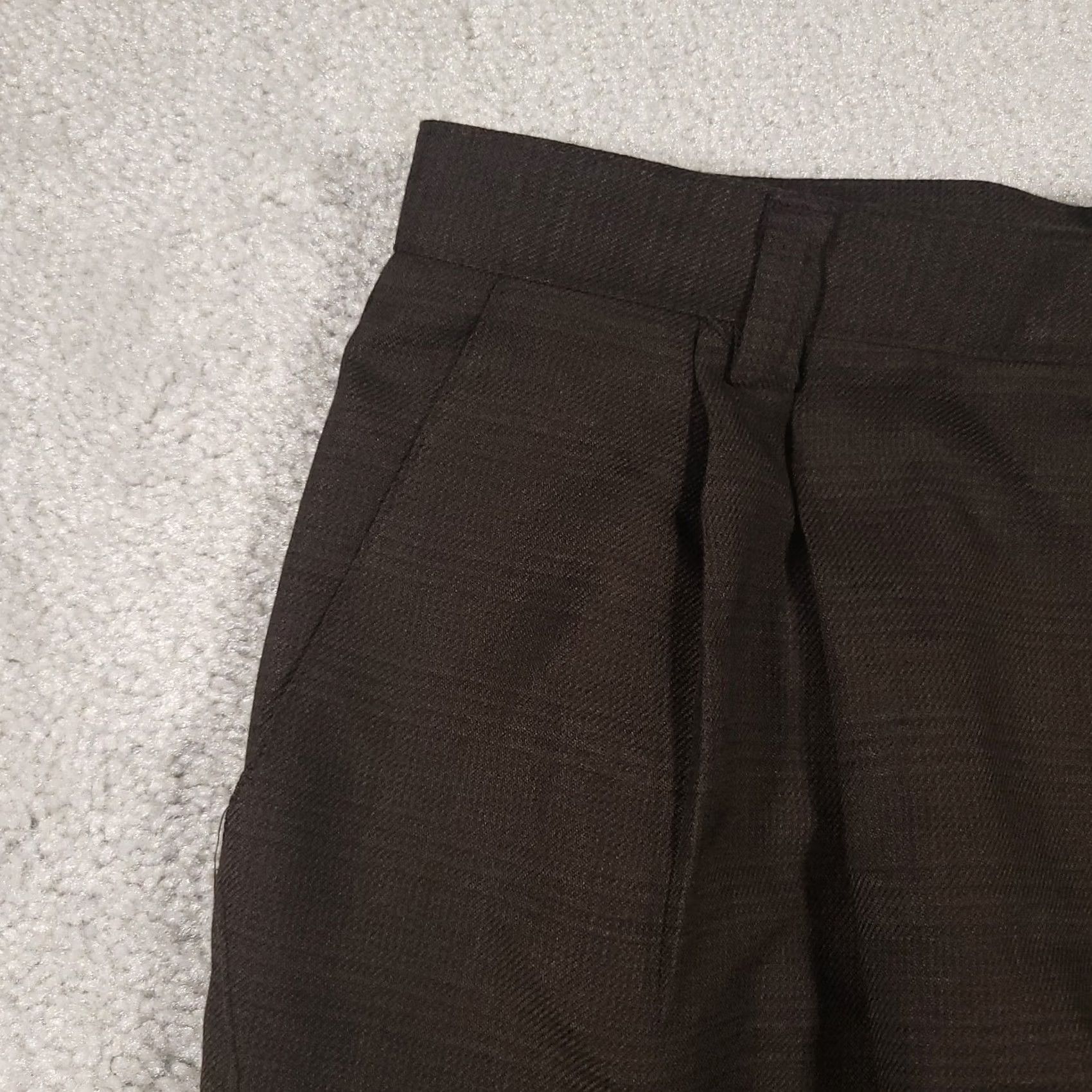 Van Heusen VINTAGE Van Heusen Dress Pants Women's 16 Brown Knit Pockets Pleated Straight USA Size 38" / US 16 / IT 52 - 4 Thumbnail