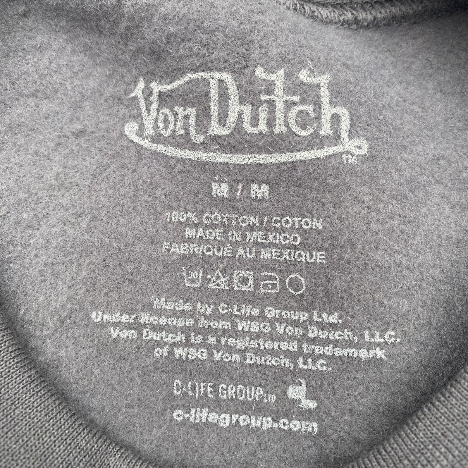 Von Dutch Von Dutch Mens Sweatshirt Size Medium Gray Crewneck Cotton Size US 32 / EU 48 - 3 Thumbnail