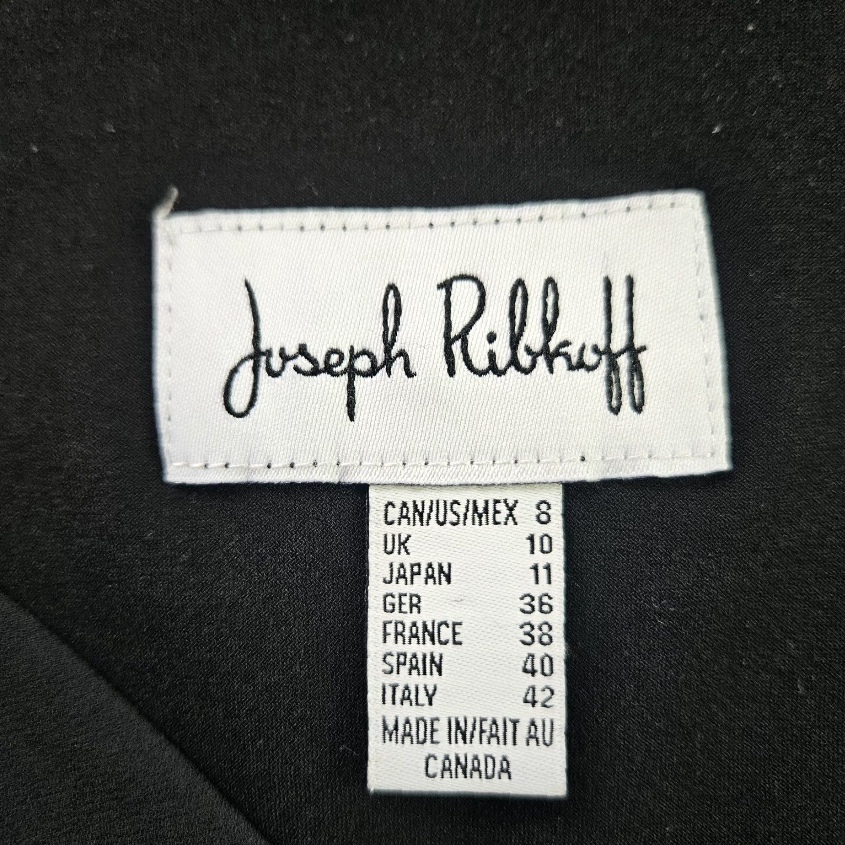 Joseph Ribkoff Joseph Ribkoff Womens Top Sz 8 Solid Black Short Sleeve V-Neck Asymmetrical Hem Blouse Dressy Shirt Womens Size M / US 6-8 / IT 42-44 - 5 Thumbnail
