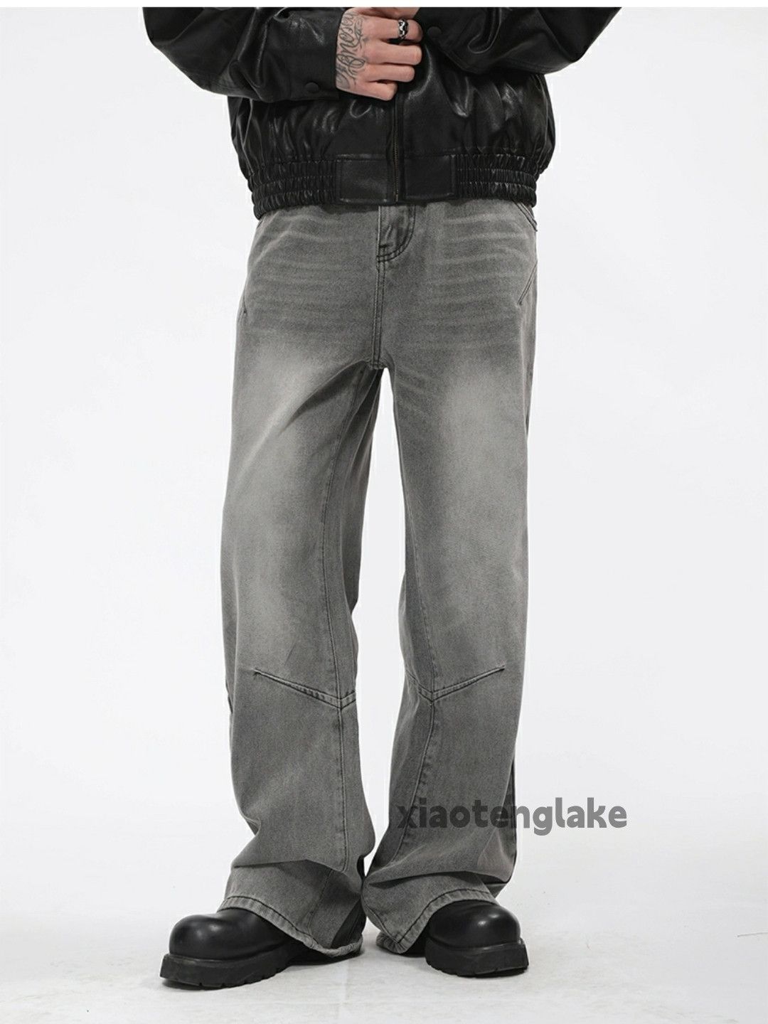 Jean × Vintage Washed faded cleanfit yuppie y2k loose baggy jeans Size US 32 / EU 48 - 4 Thumbnail