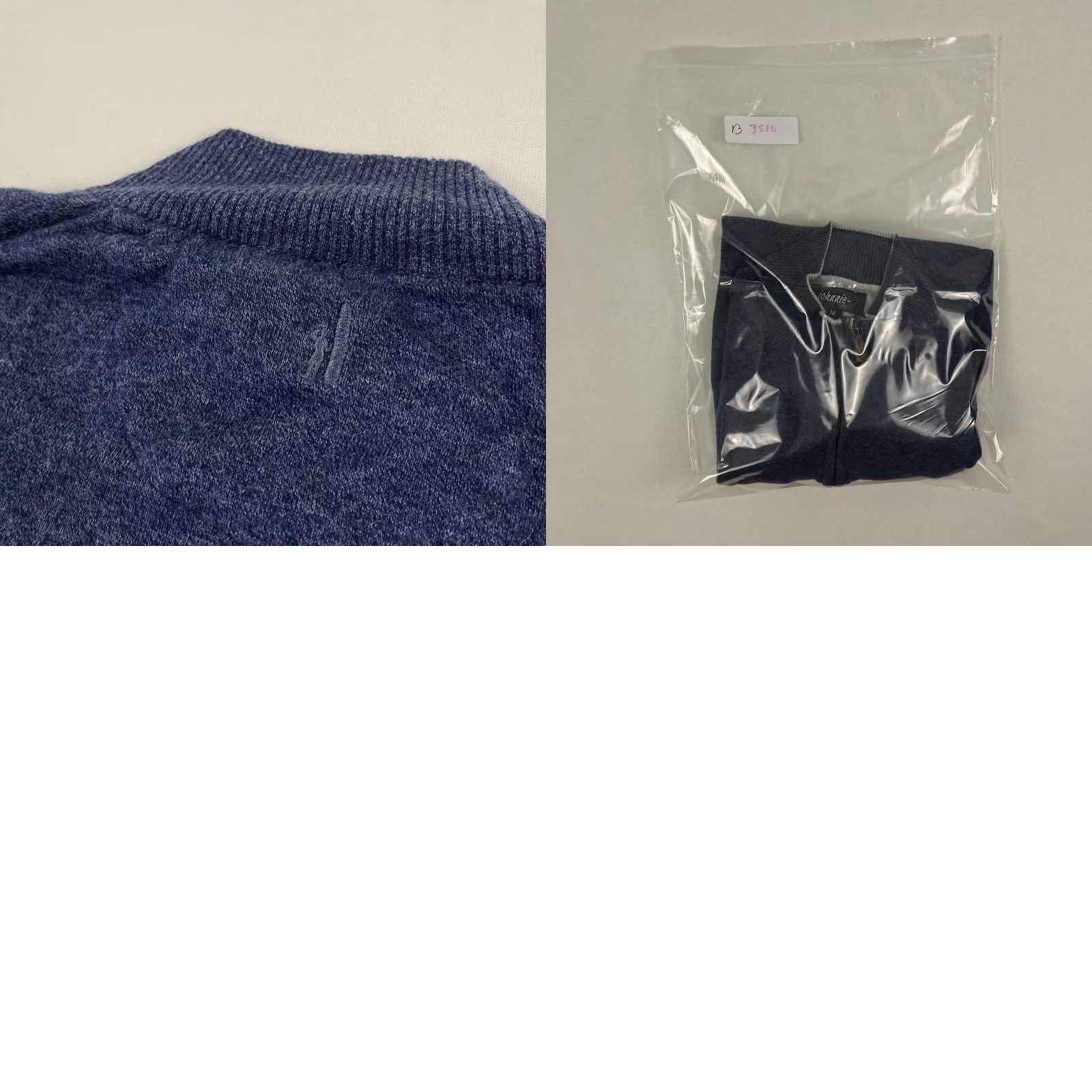 johnnie-O VINTAGE Johnnie O Bailey Pullover Mens Medium Blue Silk Blend Golf Quarter Zip Preppy Size US M / EU 48-50 / 2 - 8 Thumbnail