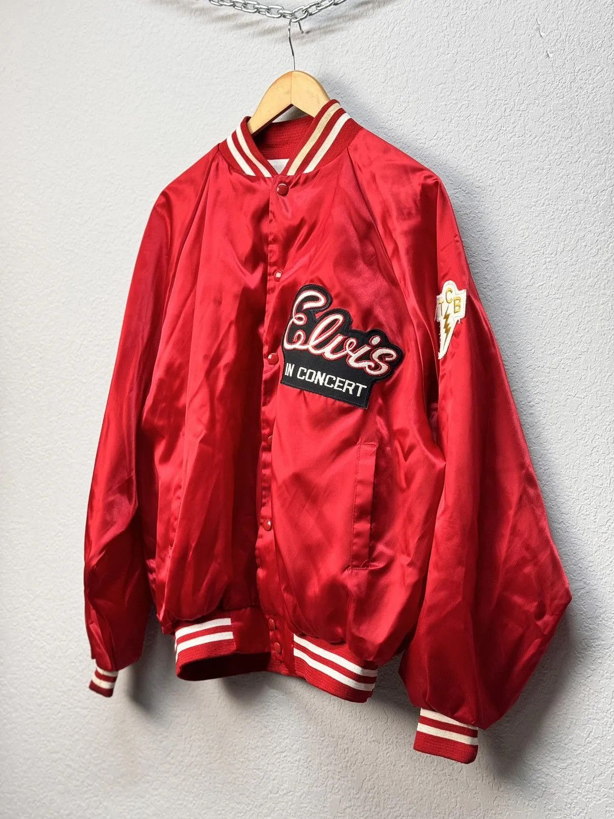 Vintage VTG Vintage 1970s Elvis in Concert Satin Souvenir Jacket TCB Size US L / EU 52-54 / 3 - 2 Thumbnail