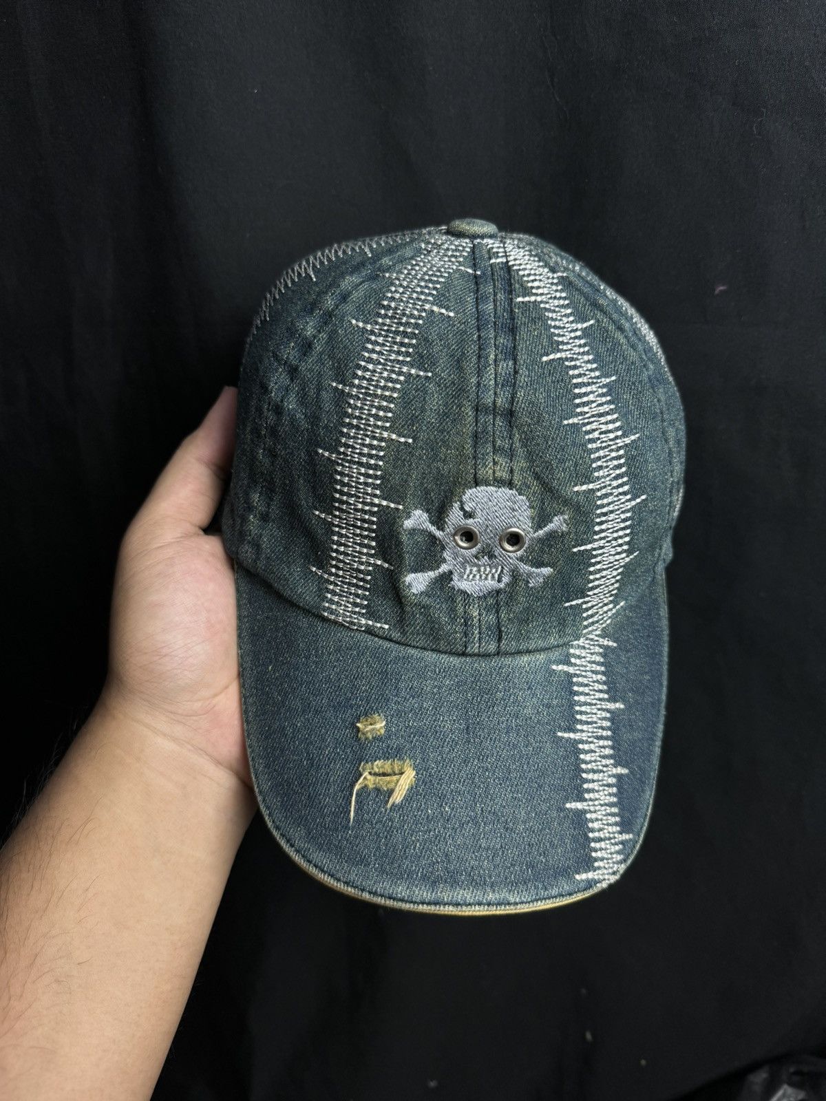Beauty Beast × Hysteric Glamour × Japanese Brand Japanese Skulls Bones Embroidered Hat Size ONE SIZE - 1 Thumbnail