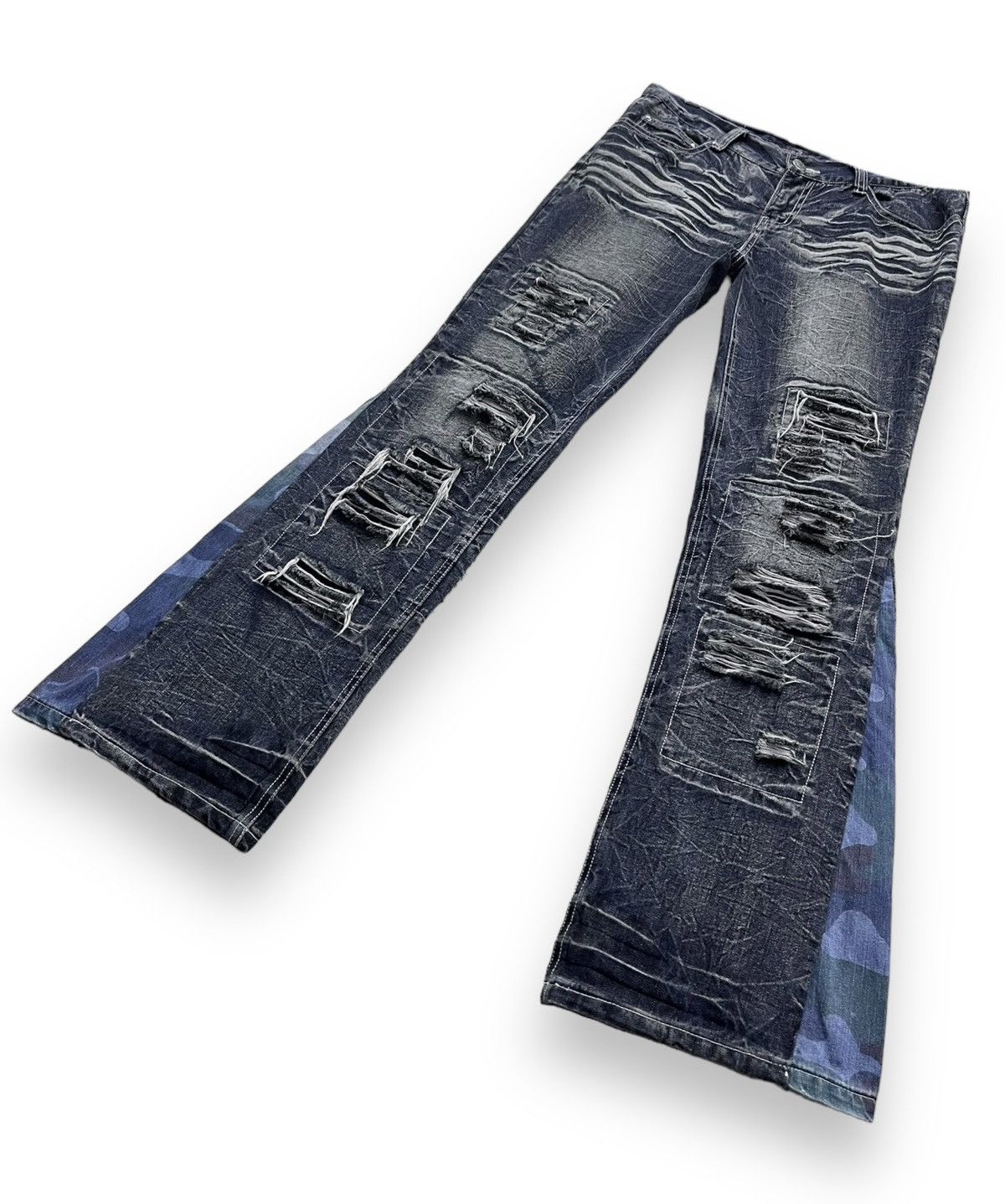 FYE LOWBOX Seditionaries Grunge Ripped FLARE REWORKED Jeans