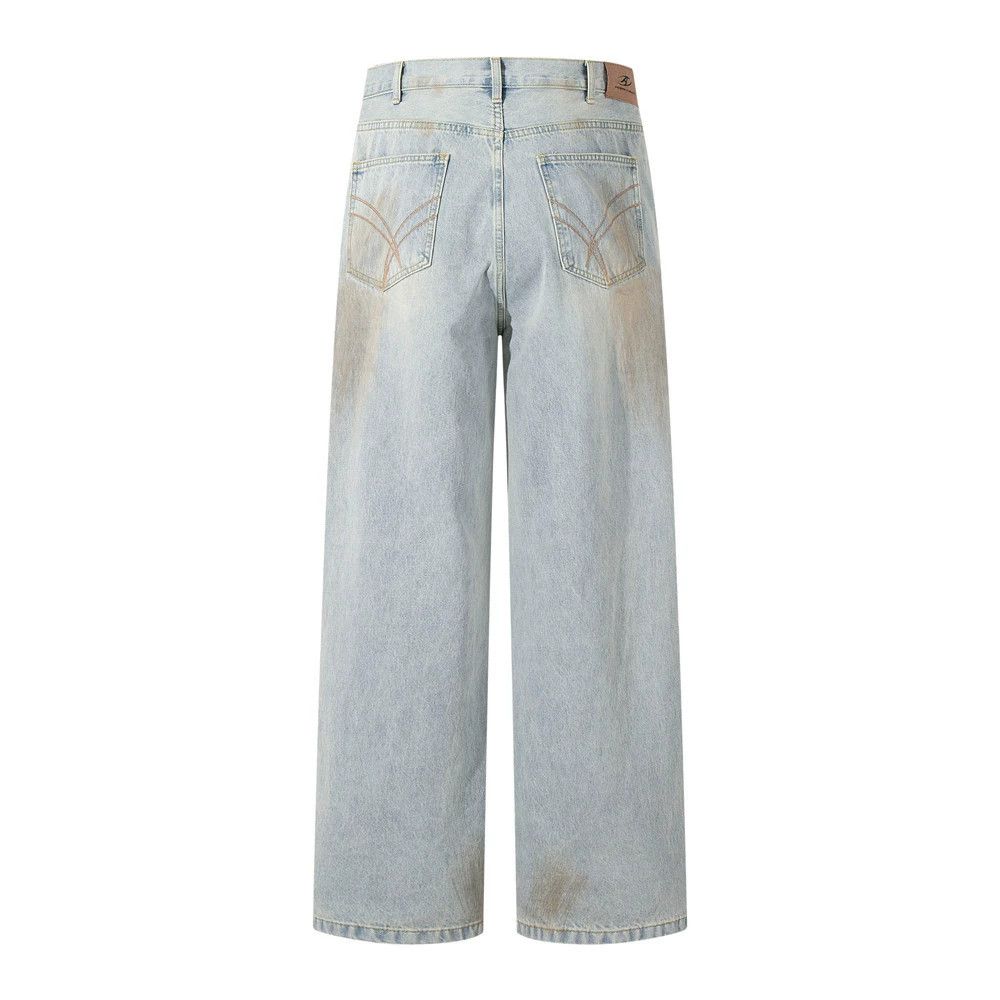 Vintage Men's dirty distressed casual washed ripped jeans Size US 32 / EU 48 - 2 Thumbnail