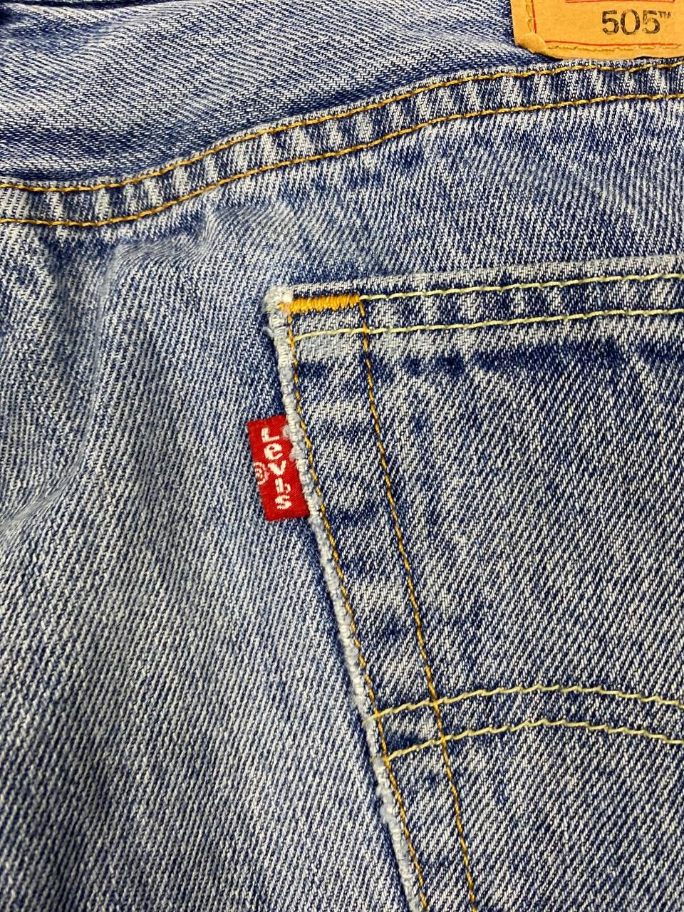 Levi's levis 505 distressed denim nice design Size US 37 - 5 Thumbnail