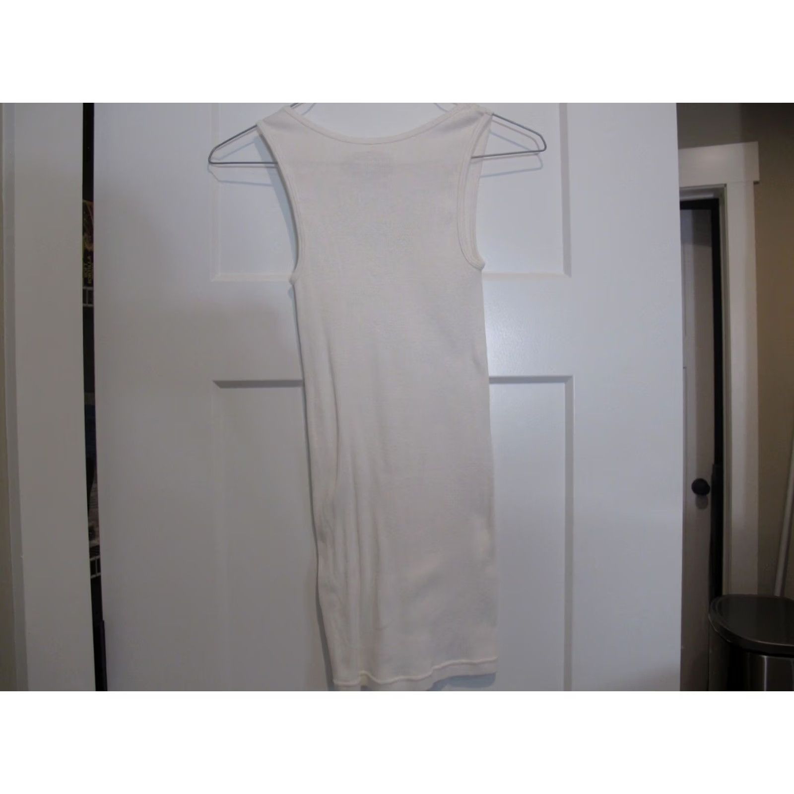 J.Crew J. Crew Ribbed Tank Top Womens S White Cotton Sleeveless Scoop Neck Stretch Shirt Size S / US 4 / IT 40 - 7 Thumbnail