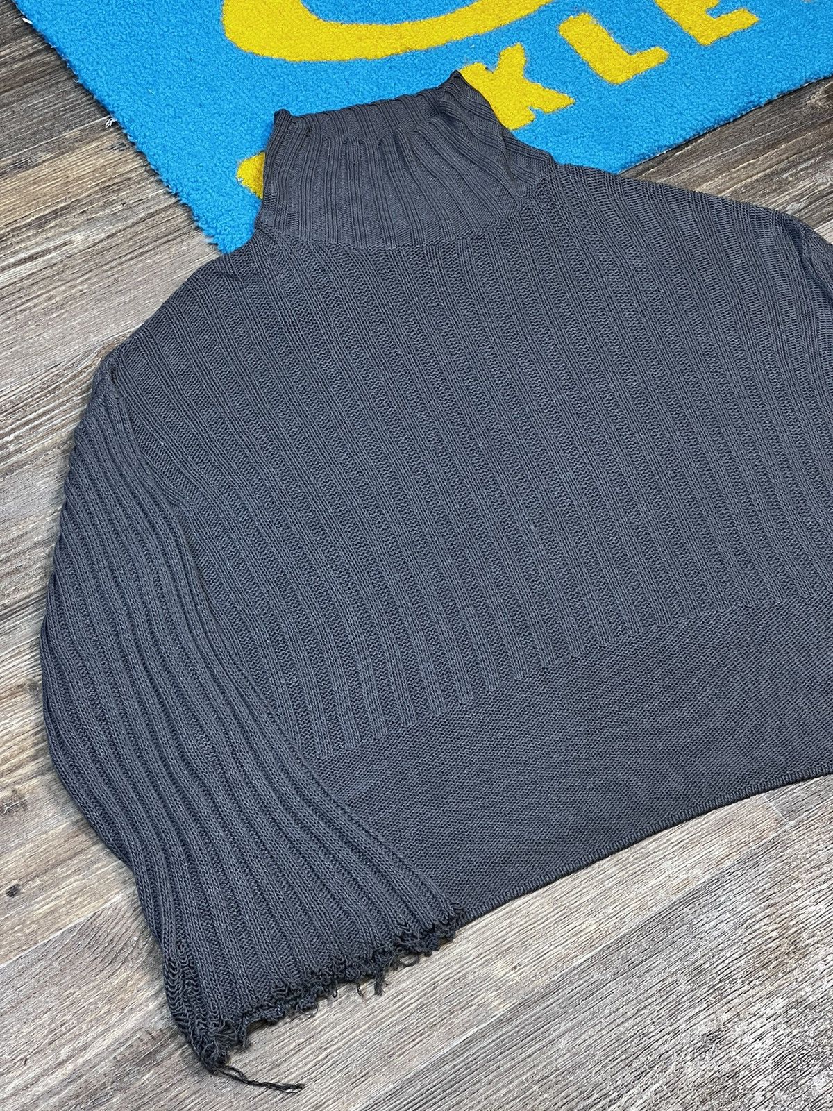 Dolce & Gabbana × Vintage 90’s Vintage Dolce&Gabbana Oversized Distressed Grey Sweater Size L / US 10 / IT 46 - 7 Thumbnail
