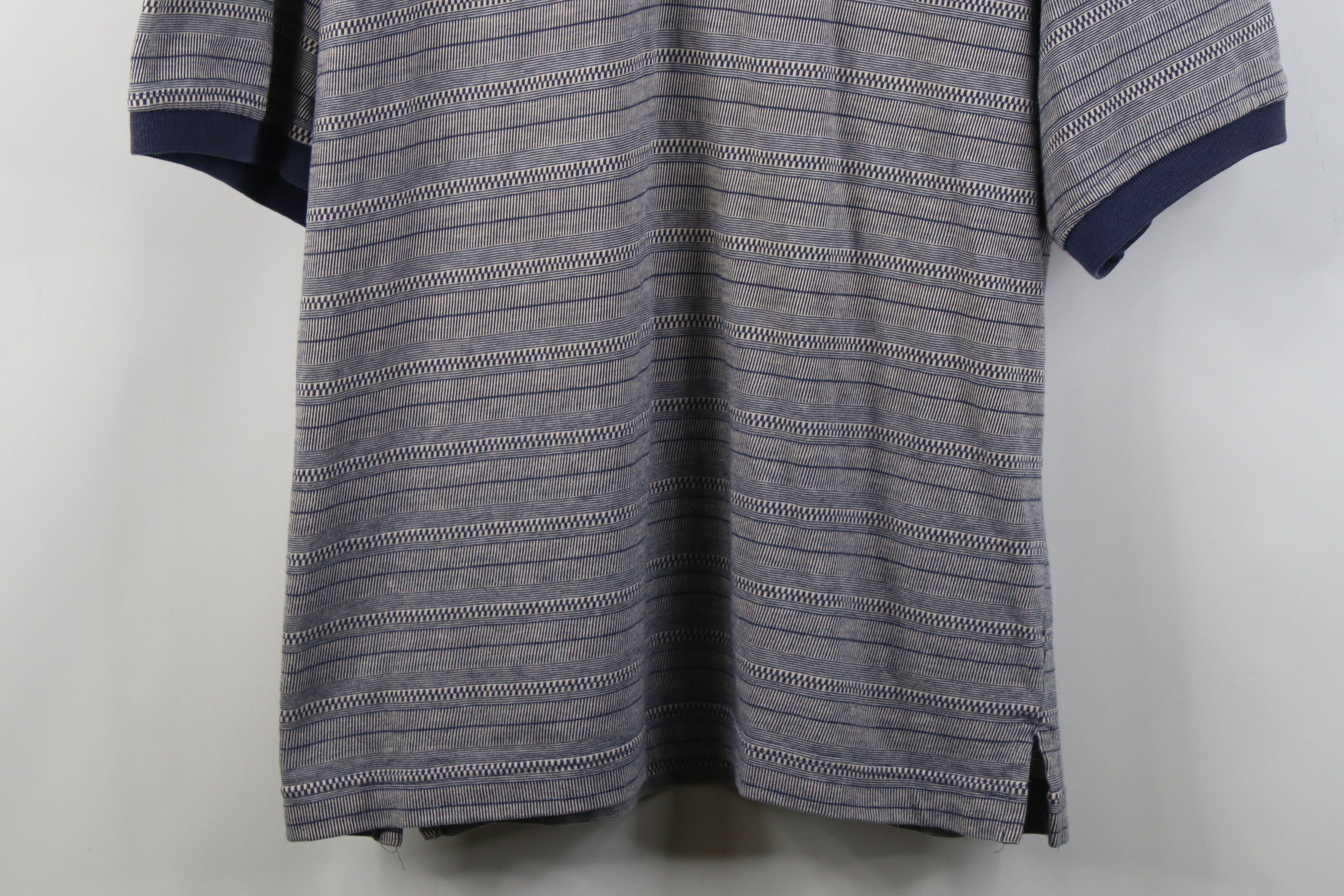 Vintage Vintage 90s Streetwear Fit Striped Knit Golf Polo Shirt Size US L / EU 52-54 / 3 - 3 Thumbnail