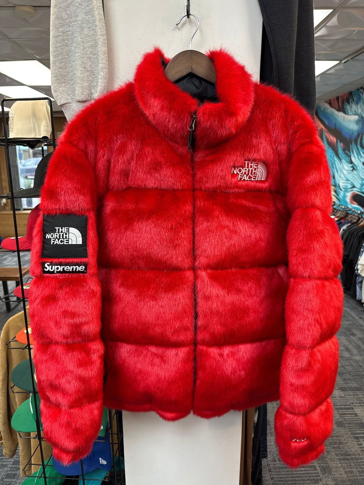 Supreme North Face Faux Fur Nuptse Jacket | Grailed