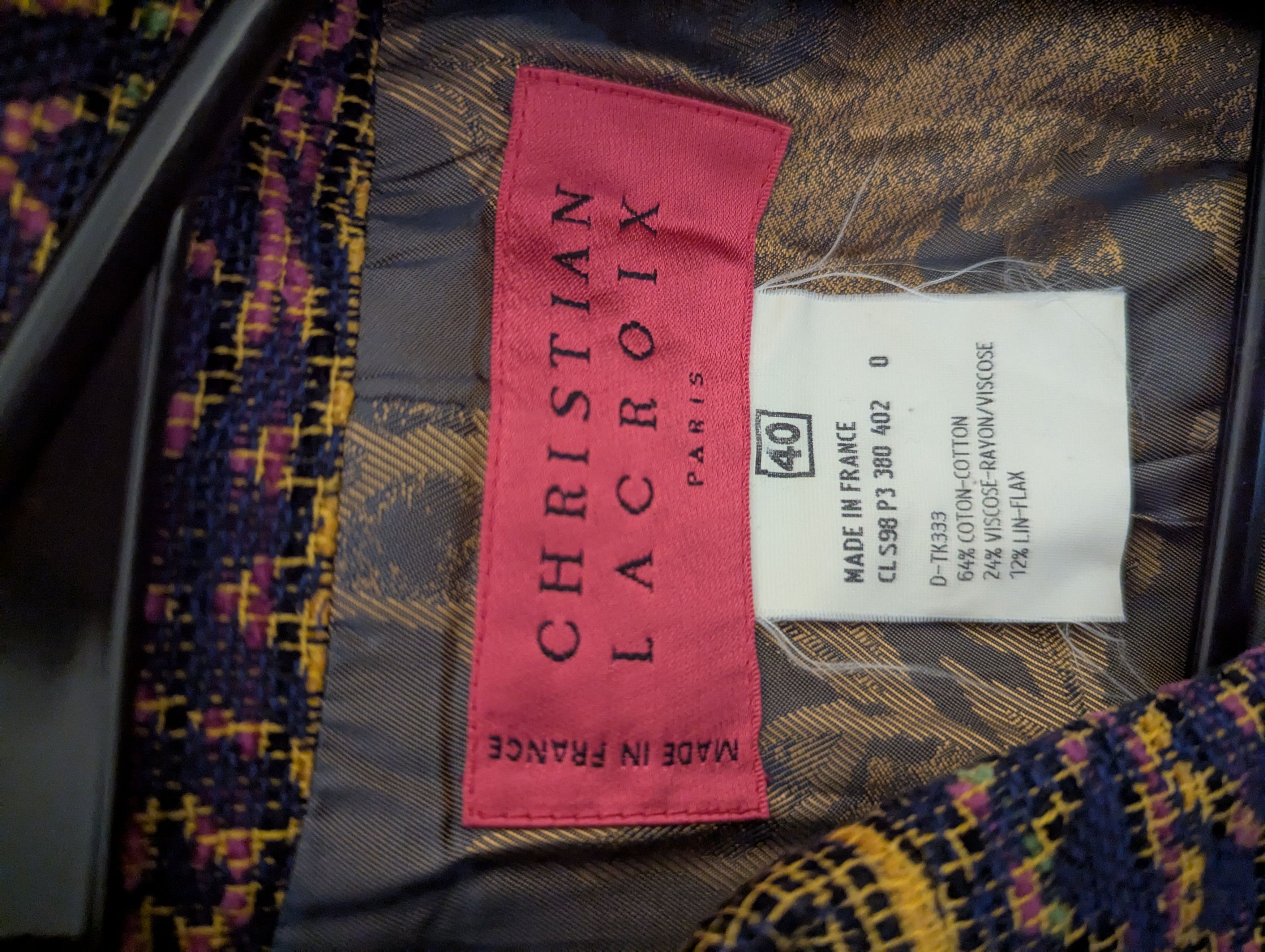Christian Lacroix Christian LaCroix multicolour viscose vintage blazer Size M / US 6-8 / IT 42-44 - 3 Thumbnail