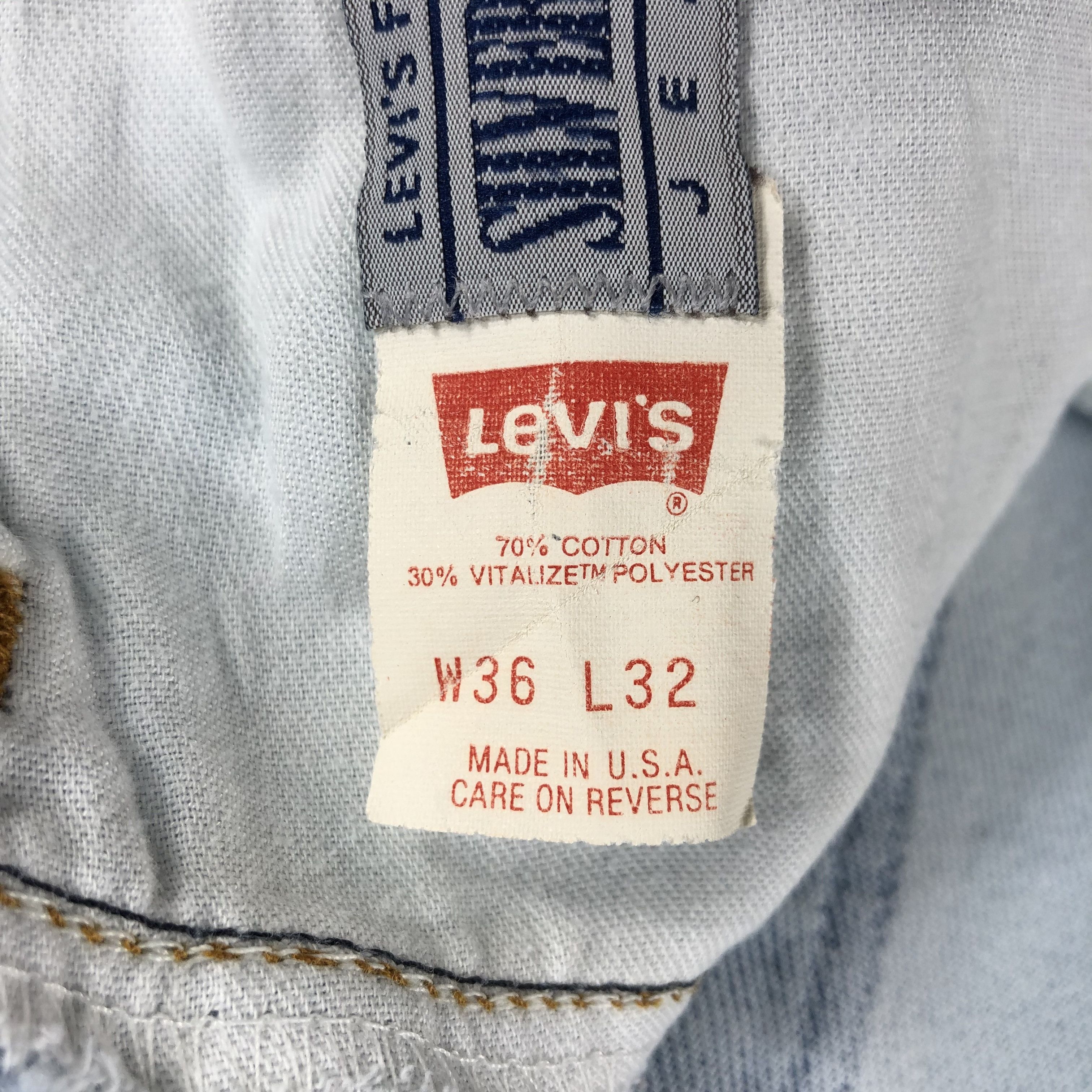 Levi's 90s Vintage Light Wash Levis Jeans-J1687 Size US 34 / EU 50 - 18 Thumbnail