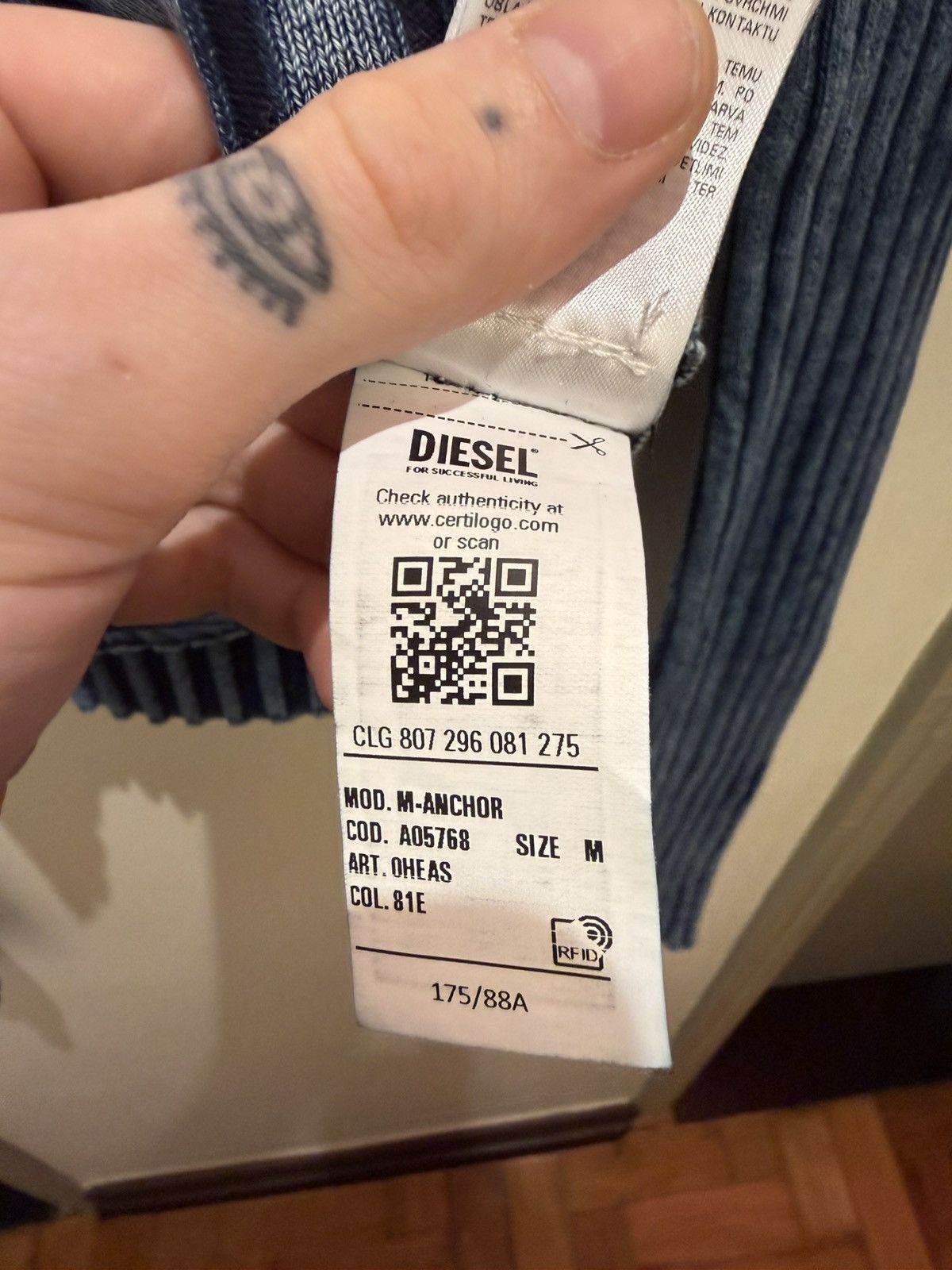 Diesel Diesel Ribbed Long Sleeve Crop Top Size M / US 6-8 / IT 42-44 - 4 Thumbnail