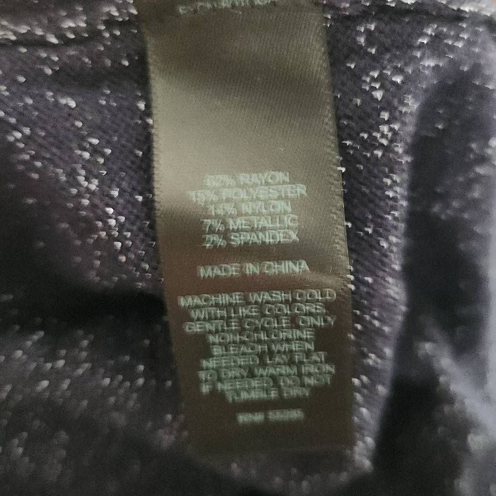 Express Express Women's Size Large Navy Sparkle Shoulder Cutout Mini Size L / US 10 / IT 46 - 4 Thumbnail