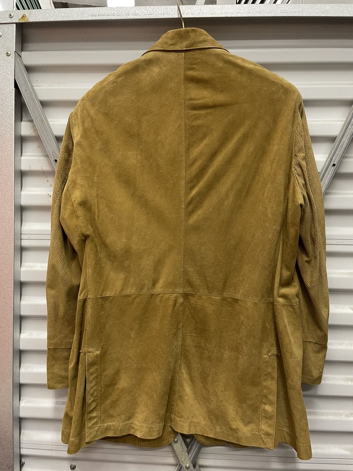 Cifonelli Suede Blazer Jacket Perforated Sleeves Made in Italy Size US XL / EU 56 / 4 - 15 Thumbnail