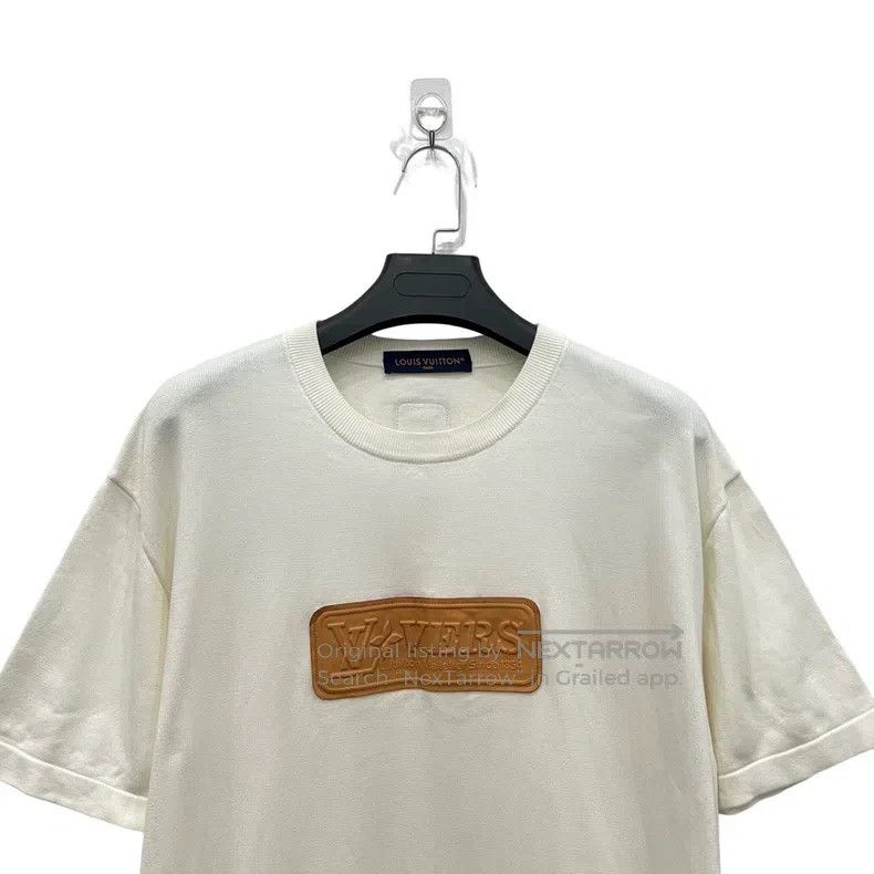 Louis Vuitton Louis Vuitton White leather logo knit short sleeves Size US XL / EU 56 / 4 - 3 Thumbnail