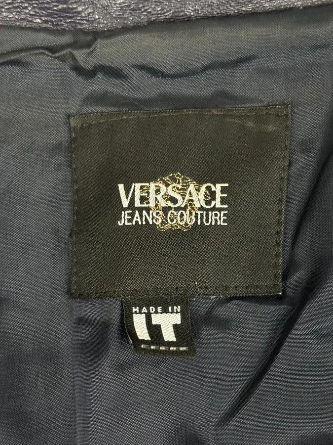 Versace 2000s Versace Purple Leather Gold Hardware Jacket Size US S / EU 44-46 / 1 - 9 Thumbnail