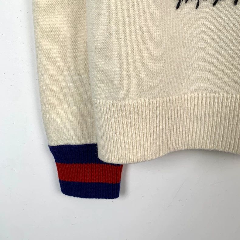 Gucci Gucci White tiger head embroidered round-neck pullover swea Size US M / EU 48-50 / 2 - 5 Thumbnail