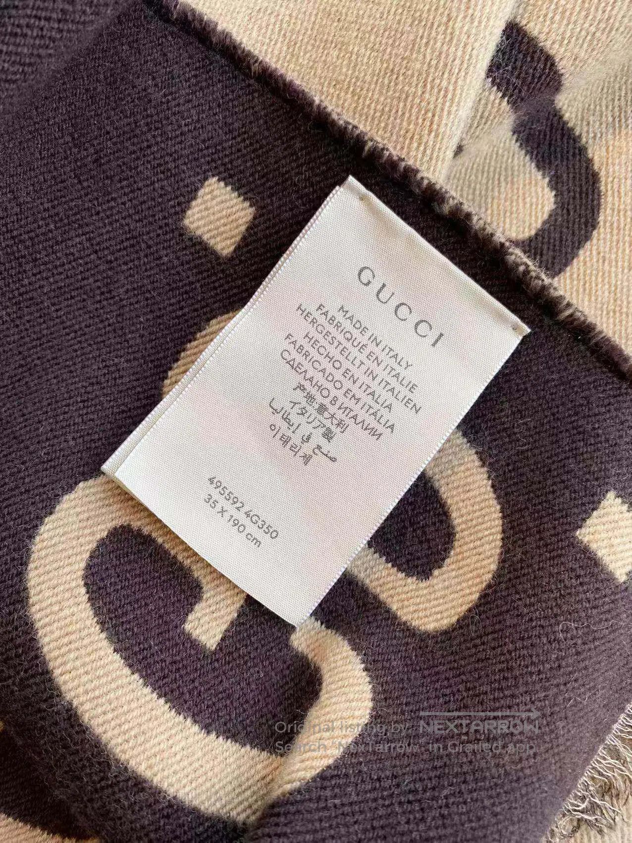 Gucci Guicci The old flower is full of printed wool scarves| Size ONE SIZE - 6 Thumbnail