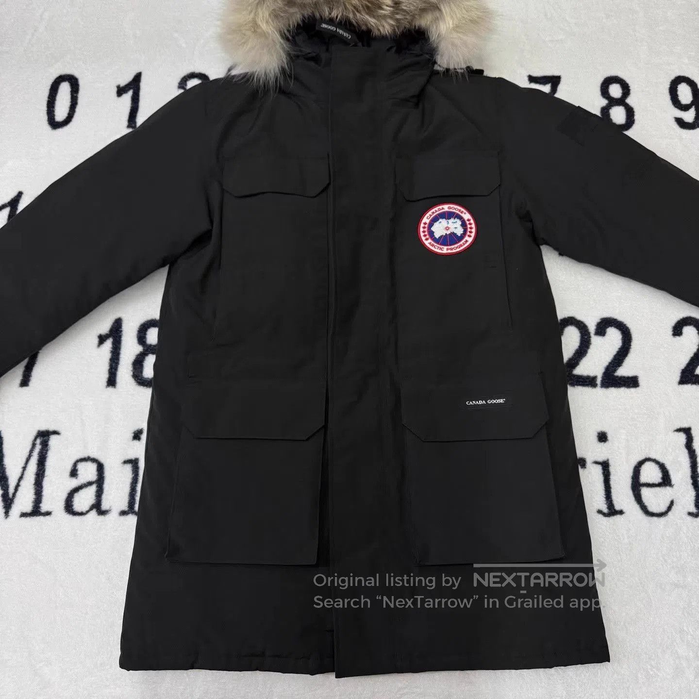 Canada Goose Black Heavy Winter Coat with Fur Trimmed Hood . Size US L / EU 52-54 / 3 - 1 Thumbnail