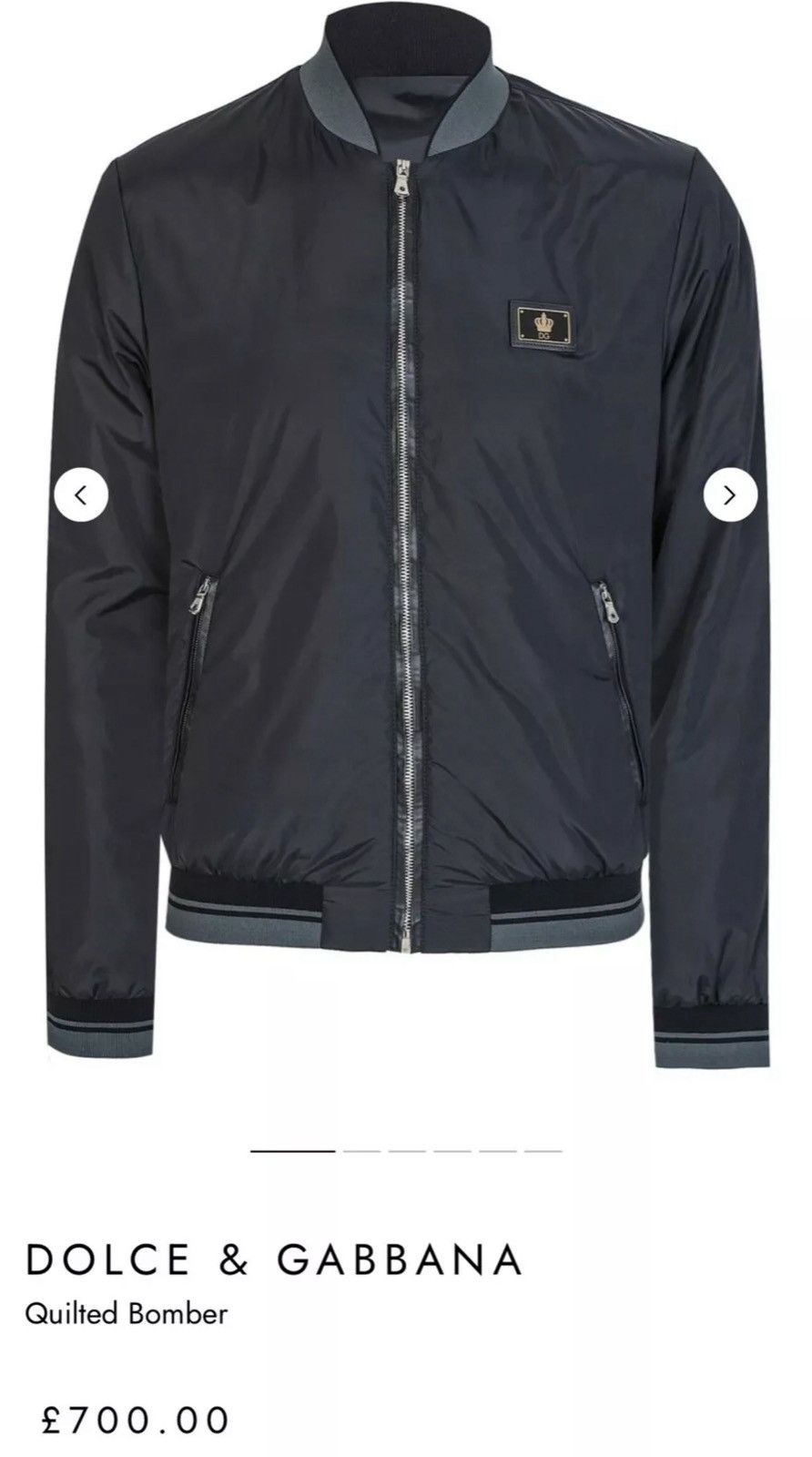 Dolce & Gabbana Men's DOLCE&GABBANA Luxury Bomber Jacket Navy RARE 50 US40 M Size US M / EU 48-50 / 2 - 10 Thumbnail