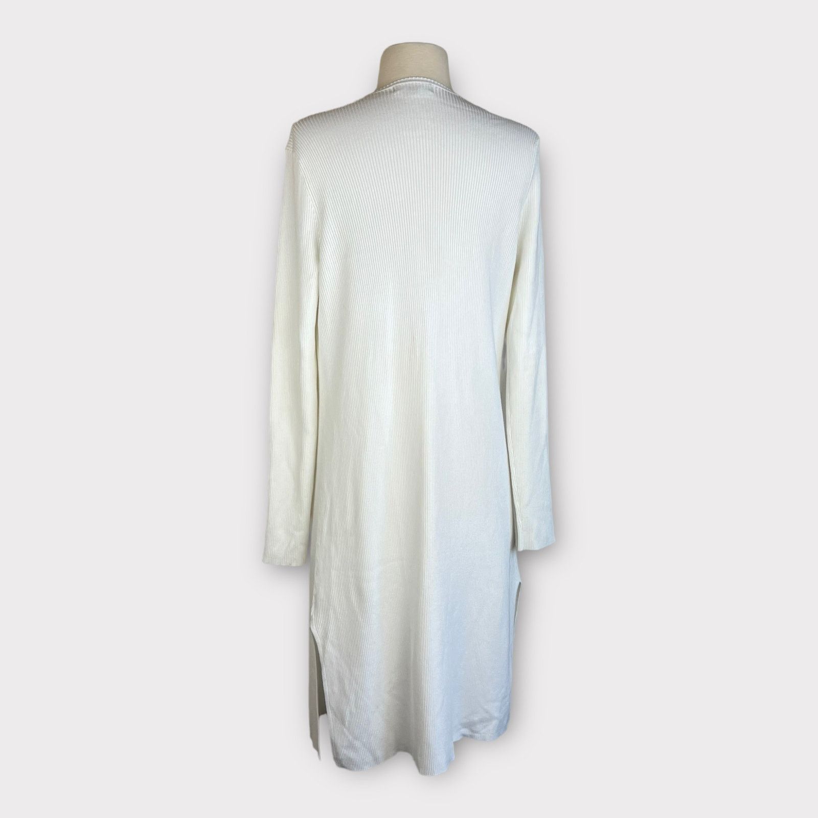 Nordstrom 525 America | Longline Open Cardigan Double Slit | Medium Size M / US 6-8 / IT 42-44 - 4 Thumbnail