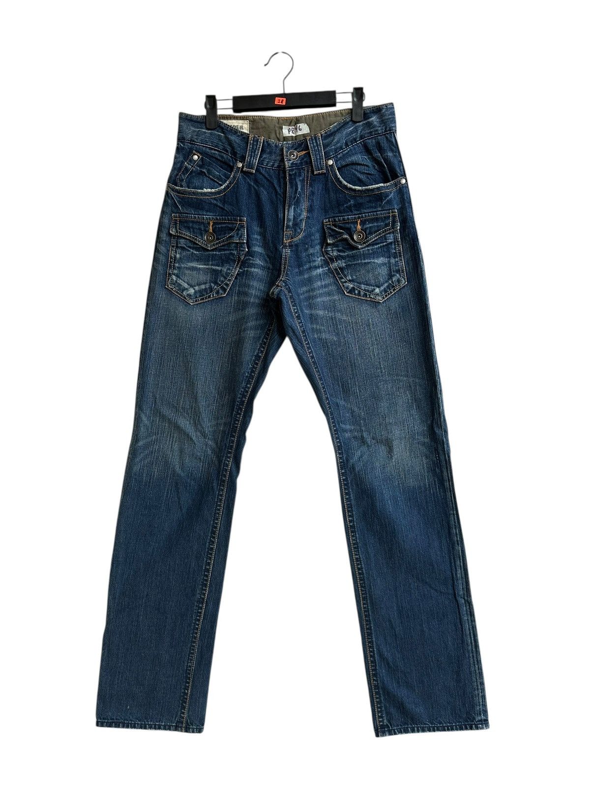 Edwin Rush Hour Denim Y2K Multi Pocket Cargo Jeans Straight Fit Size US 30 / EU 46 - 1 Thumbnail