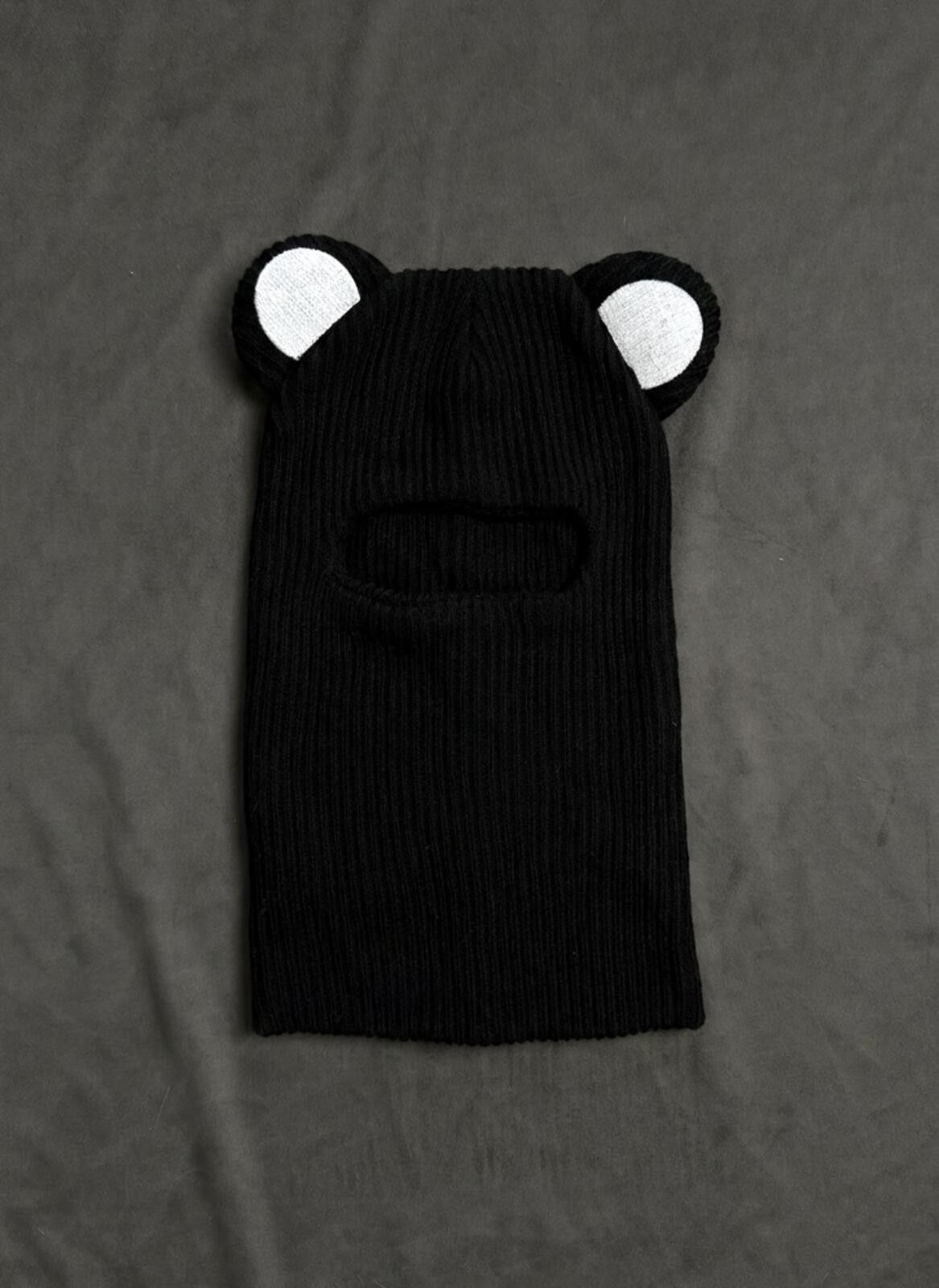 Japanese Brand Panda Retro Black White Balaclava Ski Mask OS Size ONE SIZE - 1 Thumbnail