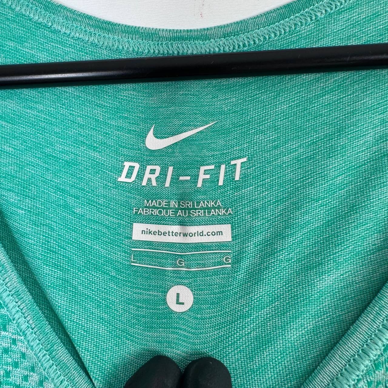Nike Nike Womens Dri Fit Running T Shirt Green Athletic L Size L / US 10 / IT 46 - 3 Thumbnail