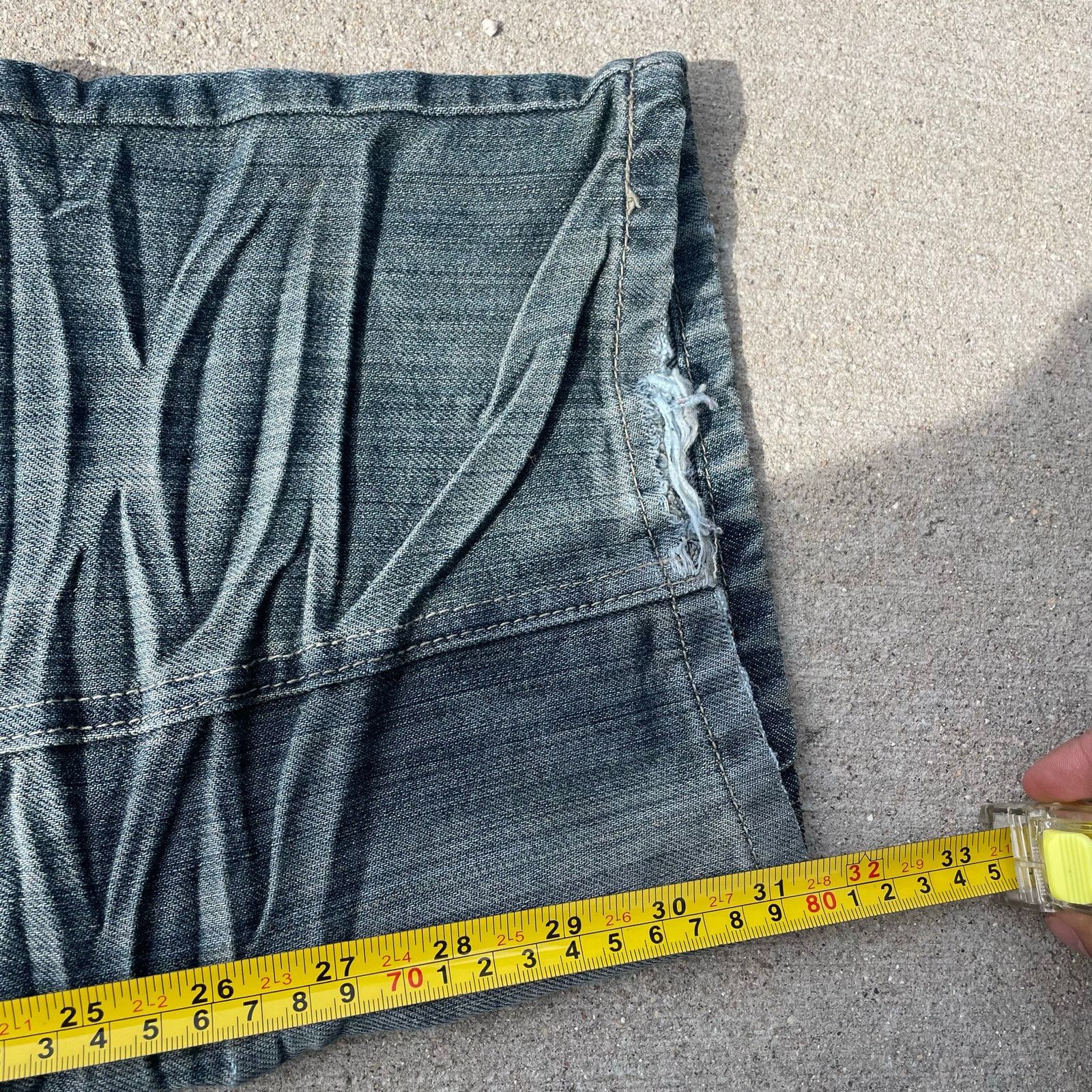 Vintage F.U.S.A.I. Jeans 36x31.5 Distressed Denim Y2K Faded Blue Size US 36 / EU 52 - 7 Thumbnail