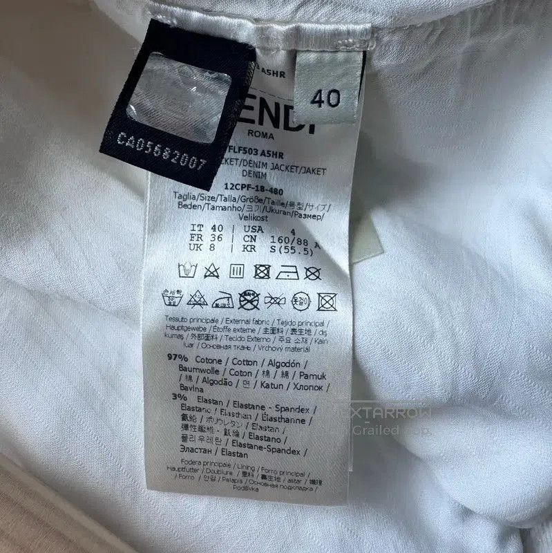 Fendi Fendi Spring Autumn White Cotton Logo Jacket . Size M / US 6-8 / IT 42-44 - 5 Thumbnail