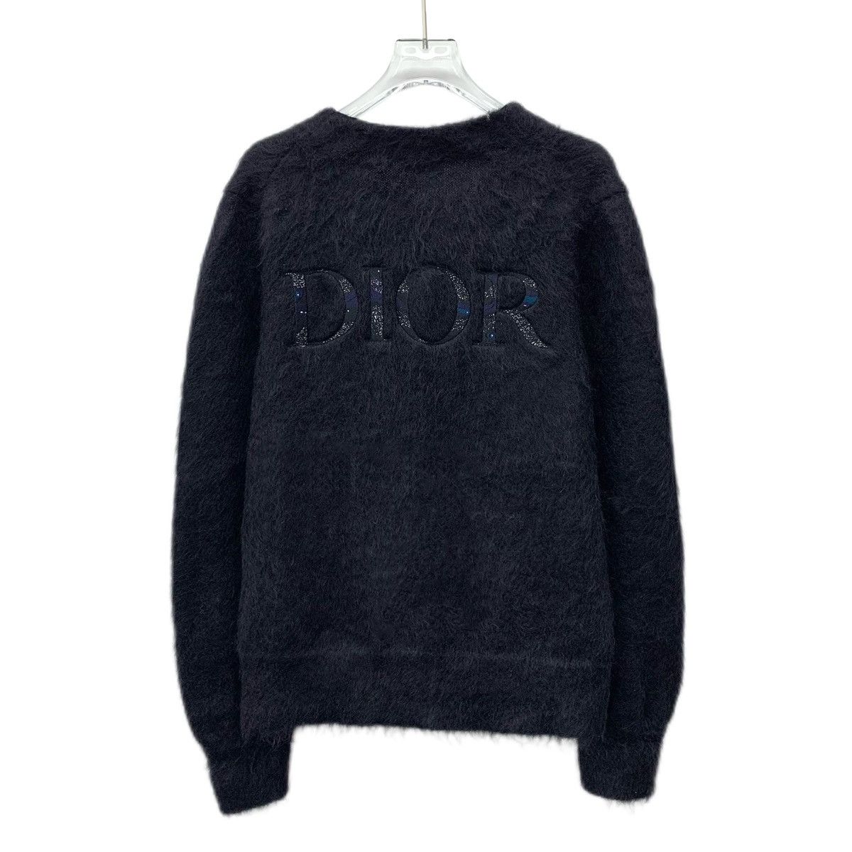 Dior Dior Black Logo Mohair V-neck Long Sleeve Knitwear K26WX Size US S / EU 44-46 / 1 - 2 Thumbnail
