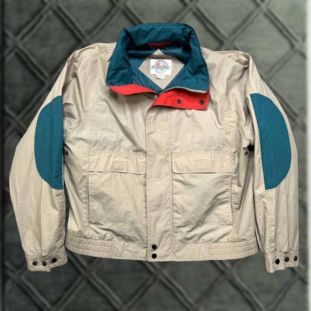 McGregor VINTAGE McGregor Jacket Mens L Tan Full Zip Lightweight Quilted Pockets 90s Theme Size US L / EU 52-54 / 3 - 1 Thumbnail