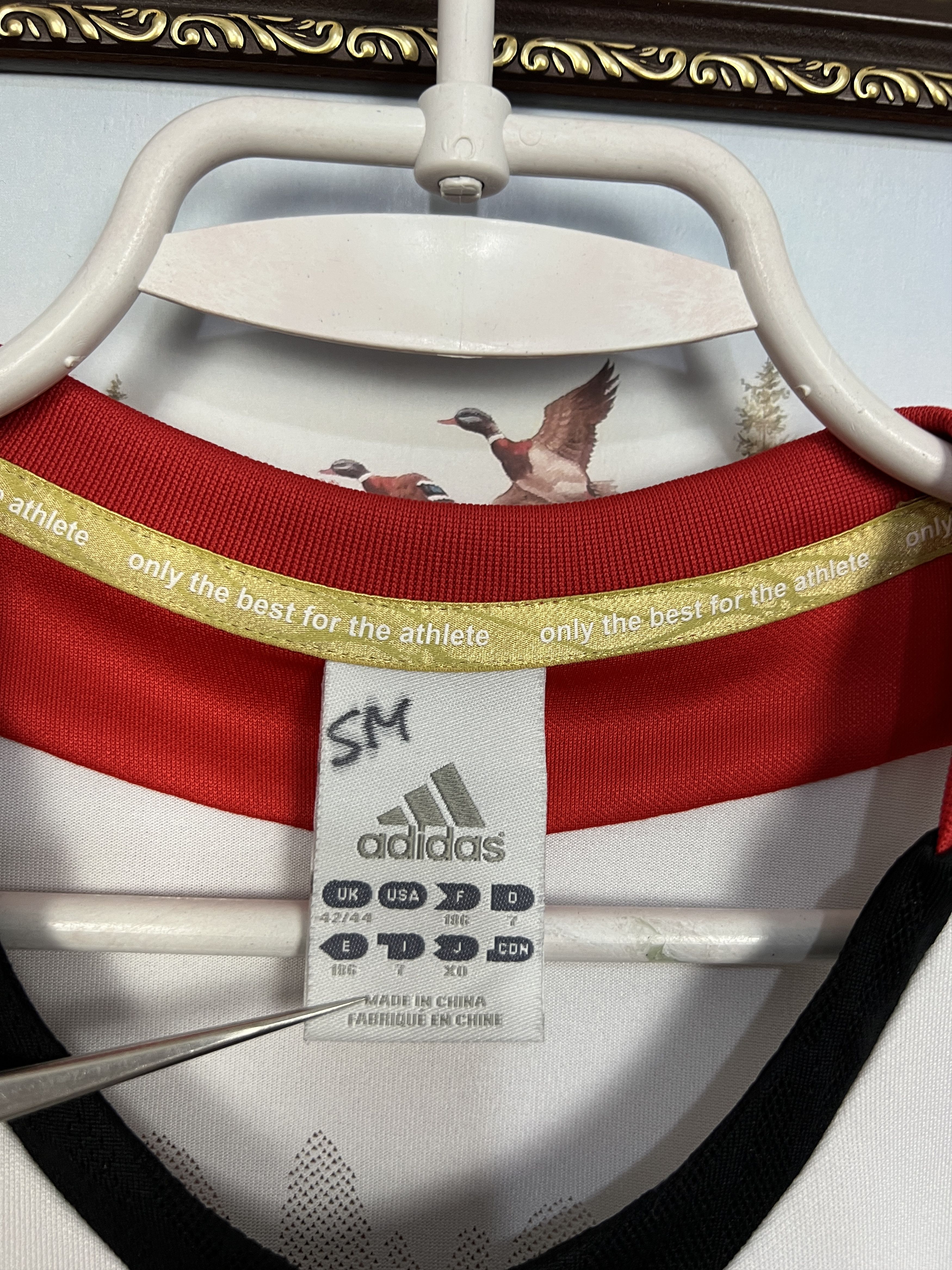 Adidas Vintage Germany Deutschland Olympic Shirt Jersey Trikot Size US L / EU 52-54 / 3 - 6 Thumbnail