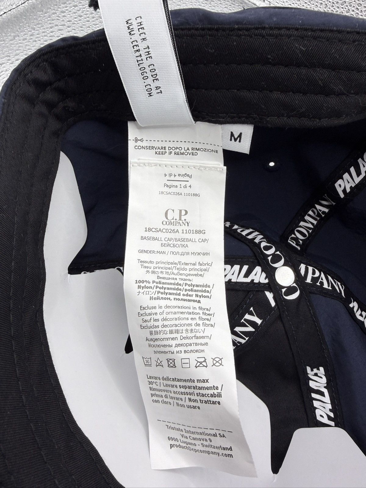C.P. Company × Palace PALACE C.P. COMPANY PLAIN PAPER TOUCH GOGGLE BASEBALL CAP Size ONE SIZE - 7 Thumbnail