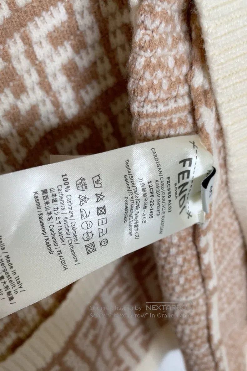 Fendi Fendi Cashmere Cardigan, Size 40, Classic Pattern Size XS / US 0-2 / IT 36-38 - 5 Thumbnail