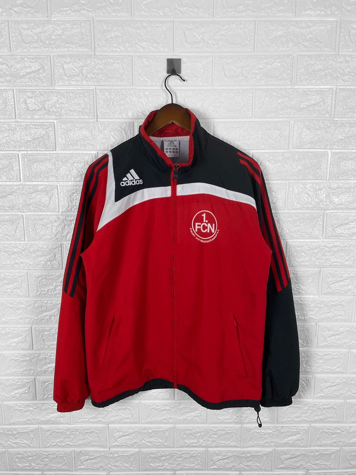 Pre-owned Adidas X Jersey Vintage 2008 Adidas Fc Nurnberg Football Light Jacket In Red