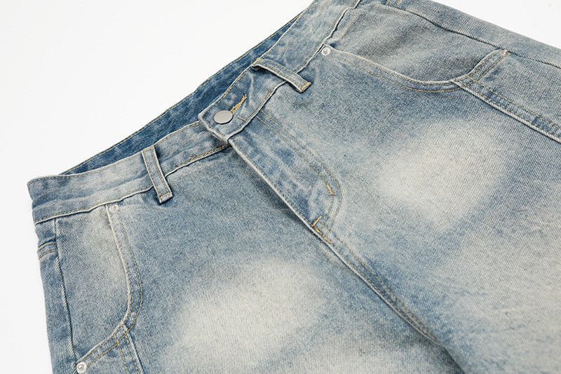 Vintage American retro patchwork loose curved jeans for men Size US 32 / EU 48 - 3 Thumbnail