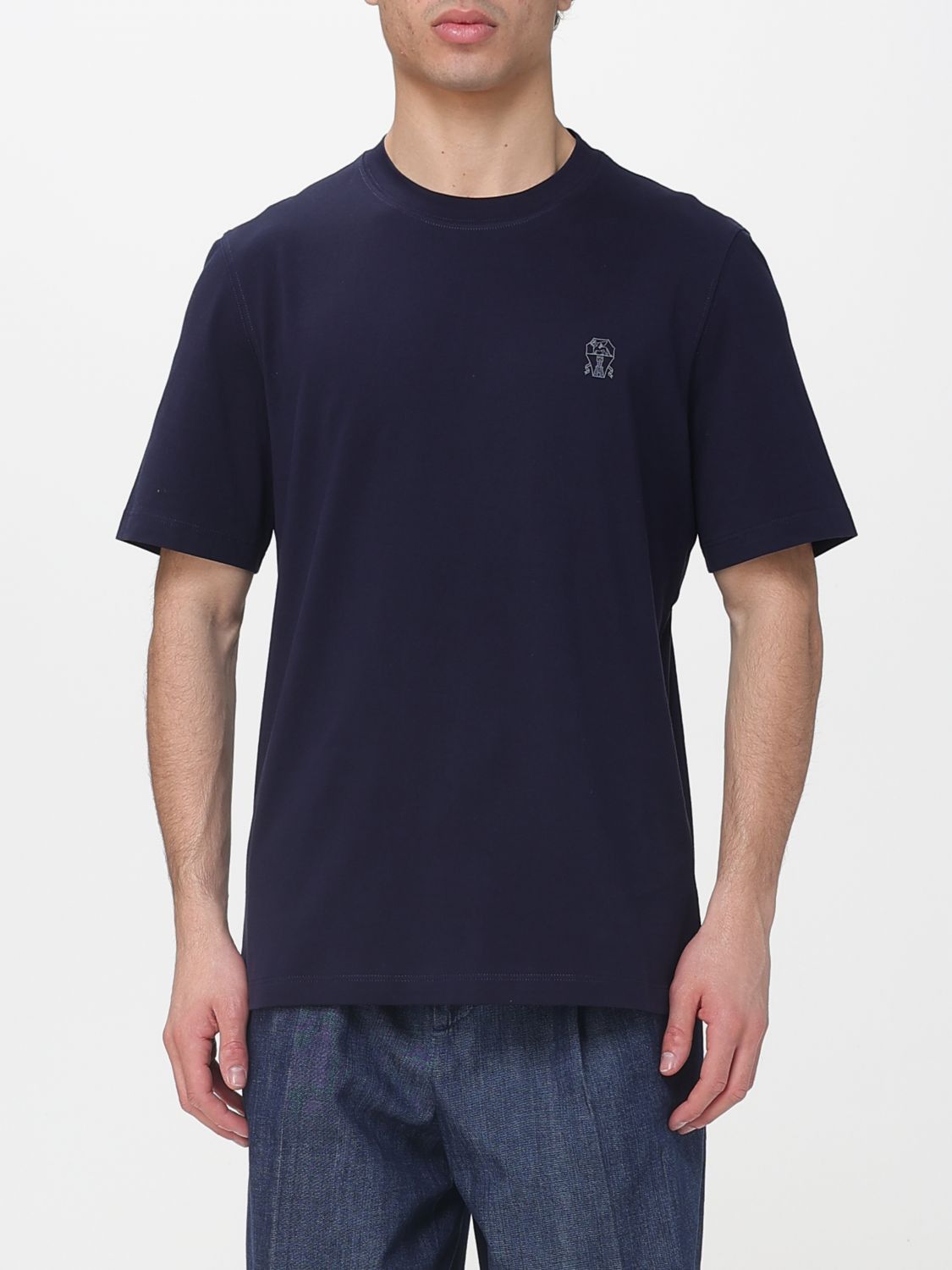 Brunello Cucinelli Brunello Cucinelli T-Shirt Men Blue Size US XXL / EU 58 / 5 - 1 Thumbnail