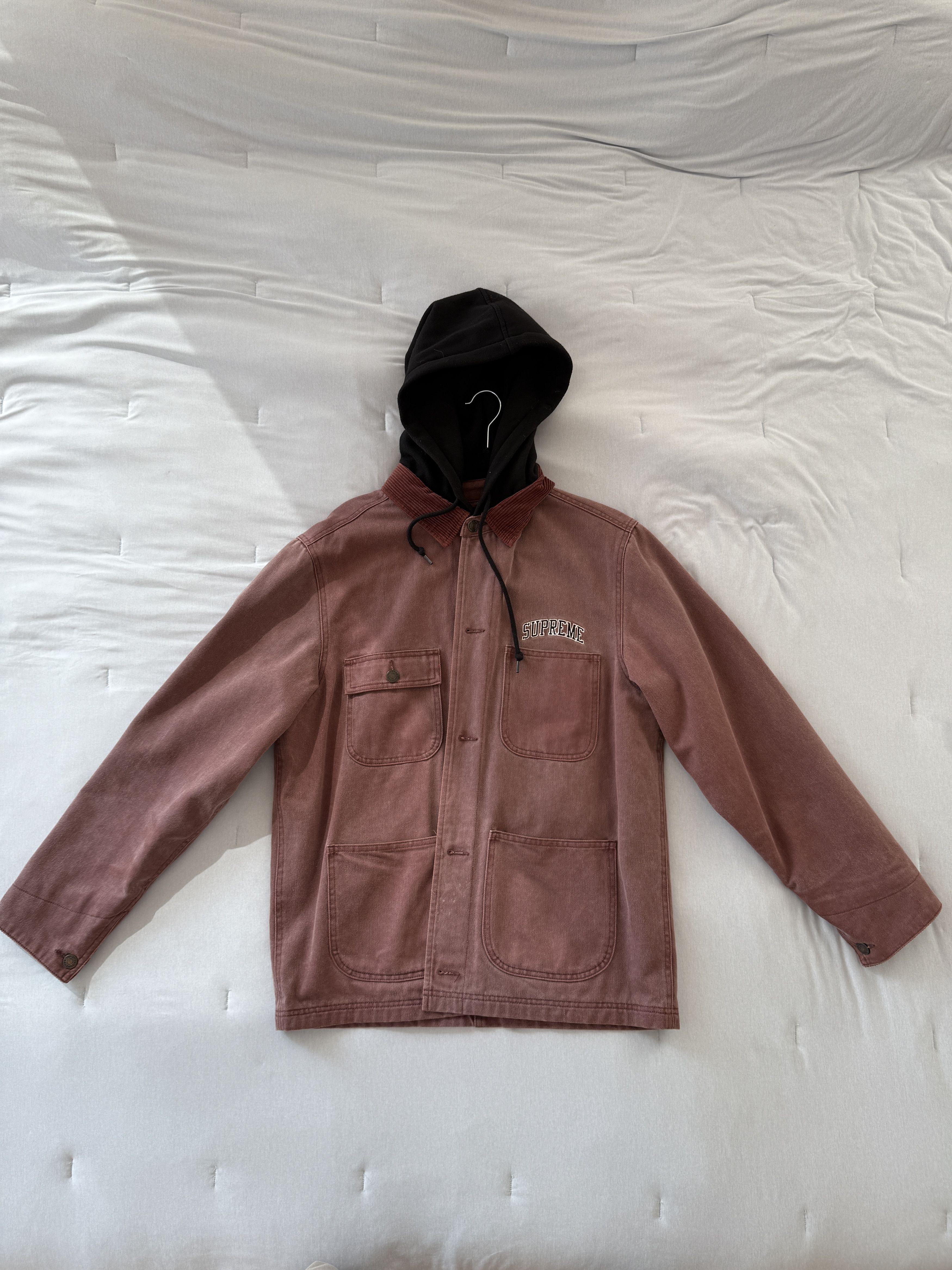 Supreme 2017 F/W Supreme Hooded Chore Coat Dusty Rose Size US M / EU 48-50 / 2 - 2 Thumbnail