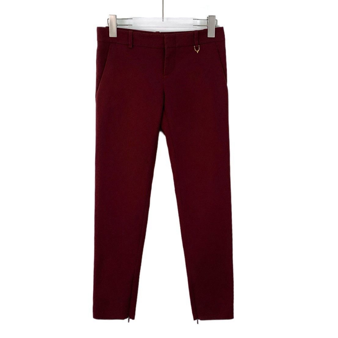 Gucci Gucci Deep Red Cotton Casual Pants K26WX Size 26" / US 2 / IT 38 - 1 Thumbnail