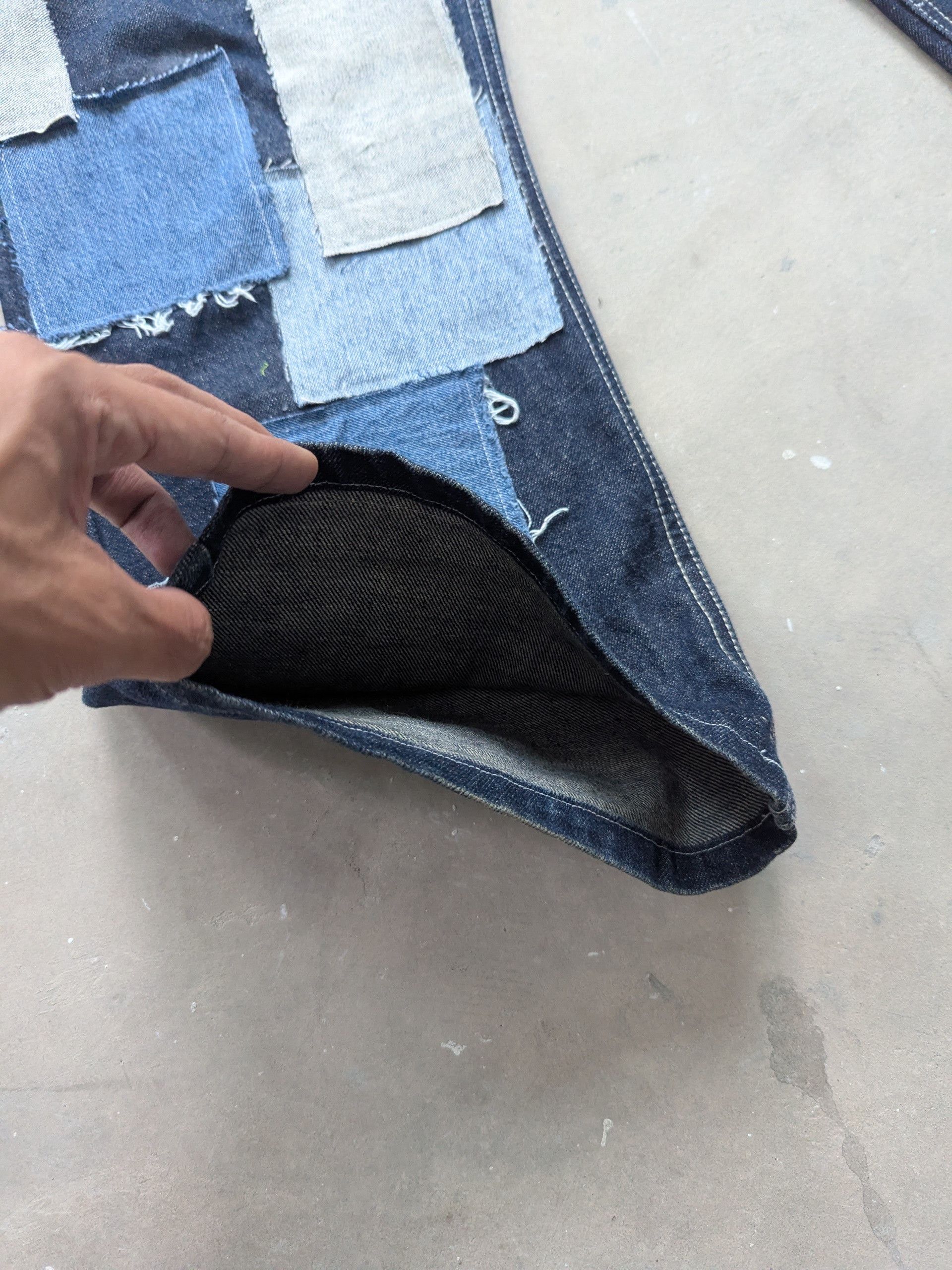 Japanese Brand × Seditionaries Vintage 90s Patchwork Jeans Custom Made by TrueArtisan Size 38" / US 16 / IT 52 - 7 Thumbnail