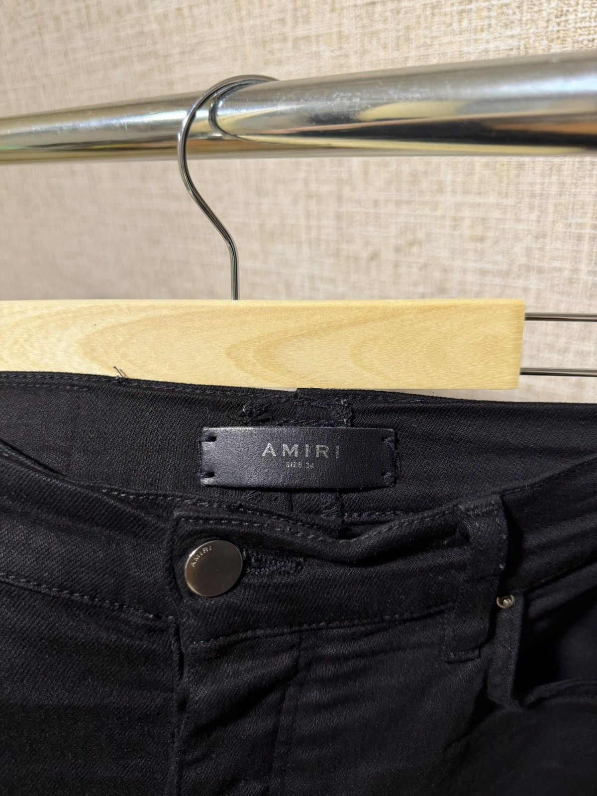 Amiri AMIRI DISTRESSED BLACK JEANS Size US 34 / EU 50 - 11 Thumbnail